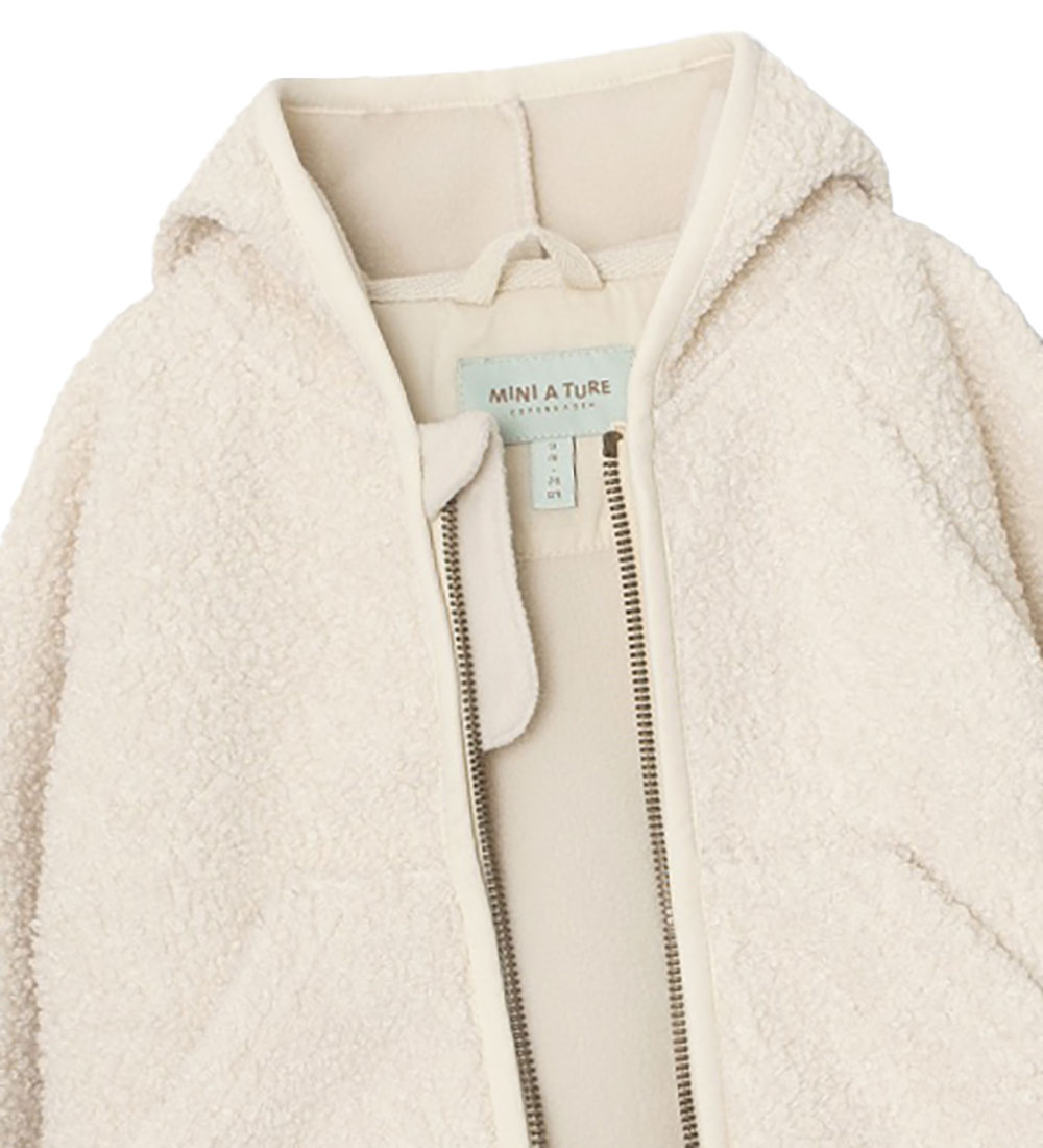 Mini A Ture Fleece Jacket - Teddy - MatLiff - Angora Cream
