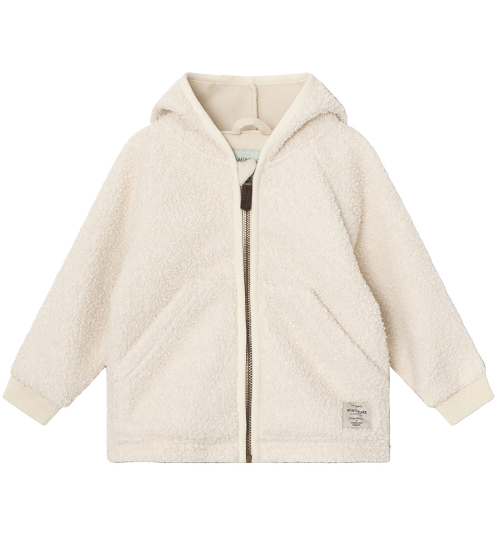 Mini A Ture Fleece Jacket - Teddy - MatLiff - Angora Cream