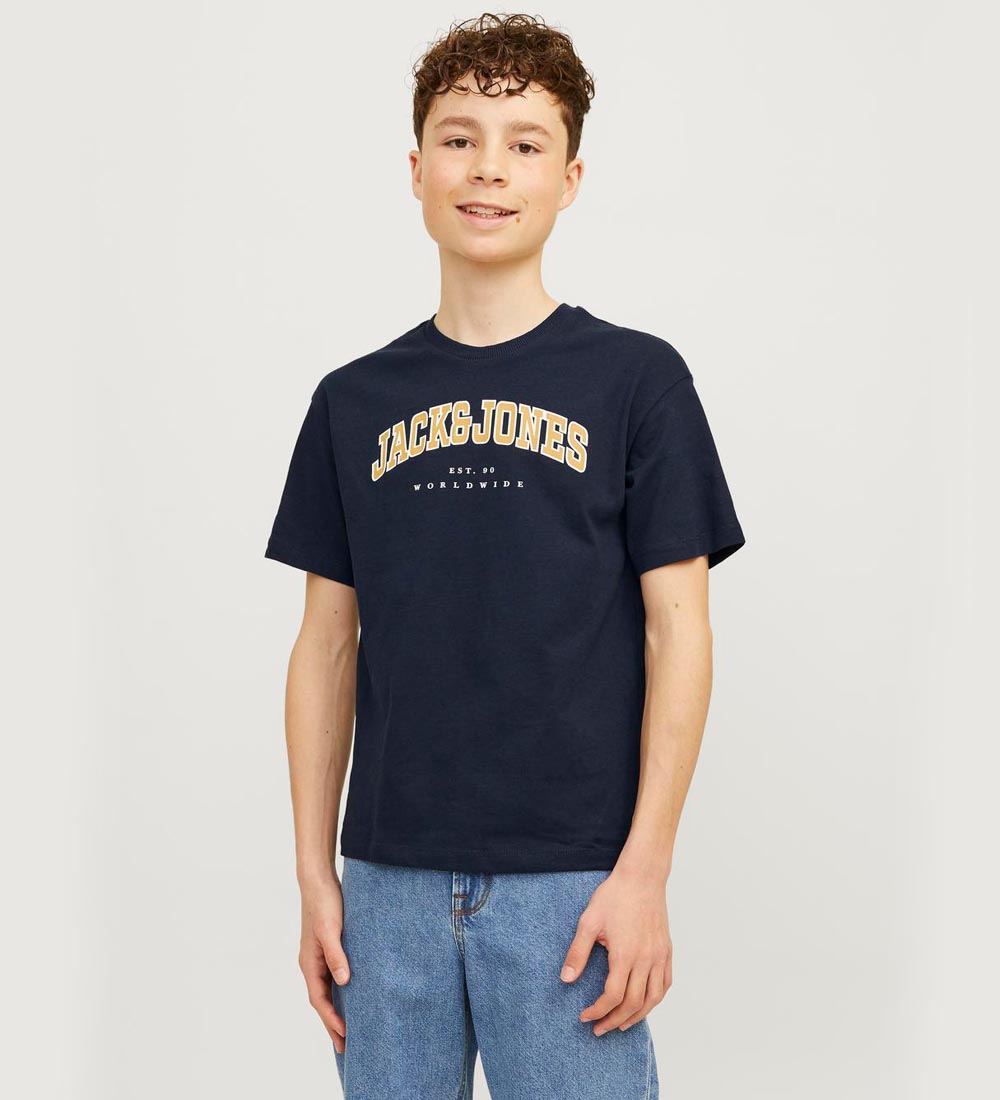 Jack & Jones T-skjorte - JjeCaleb - Navy Blazer
