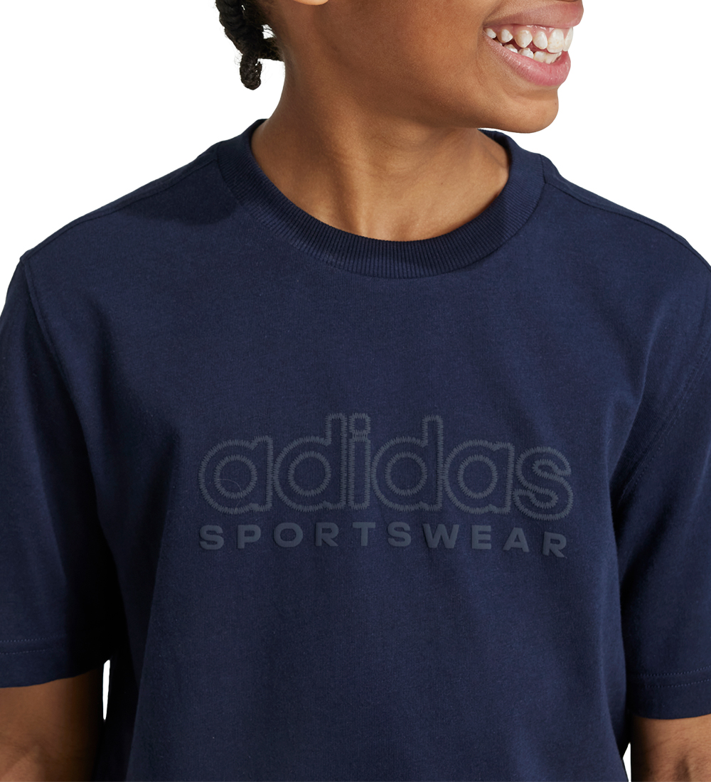 adidas Performance Stuttermabolur - JSZN GFX - Blár
