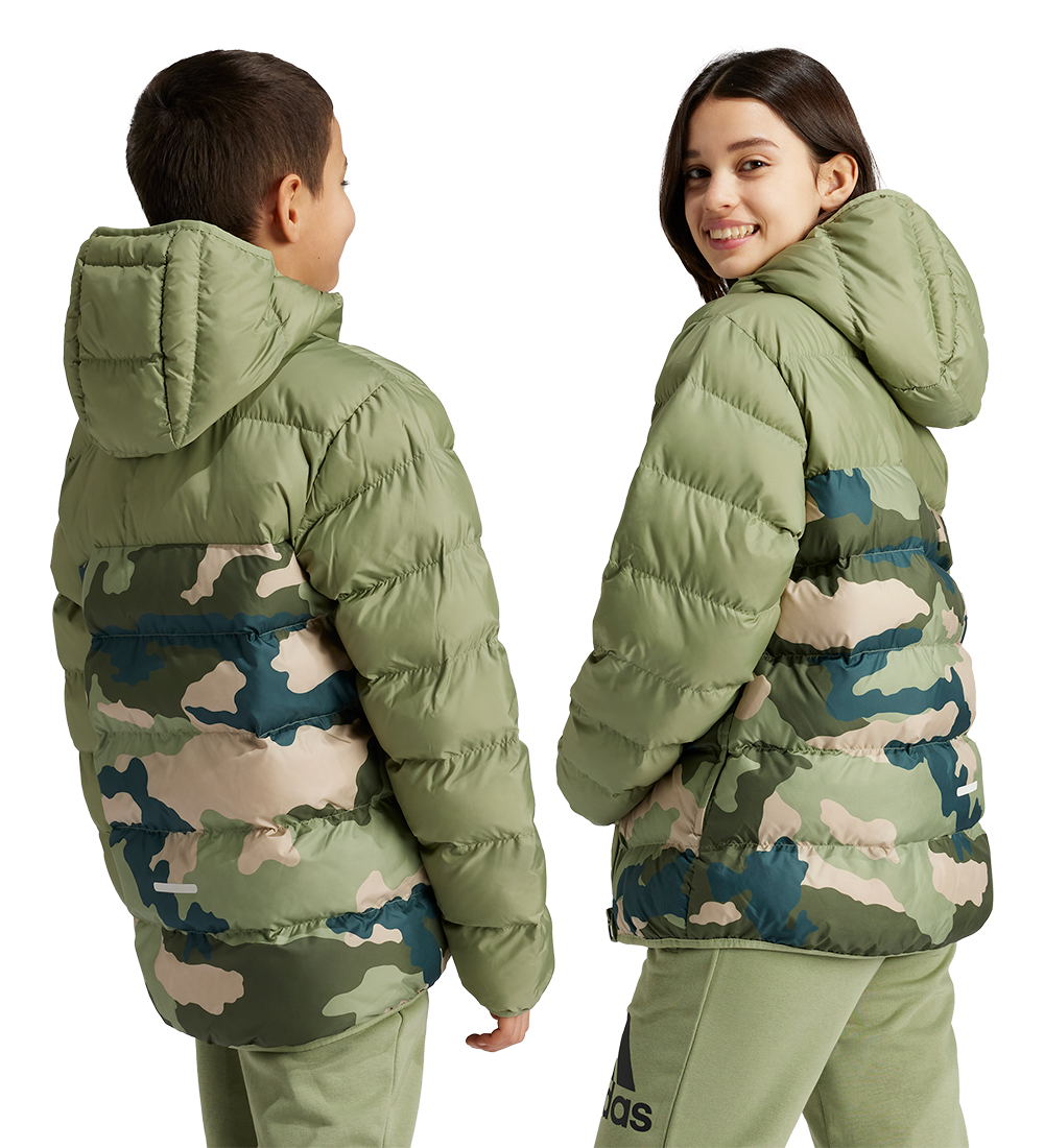 adidas Performance Puffer Jacket - Green w. Camouflage