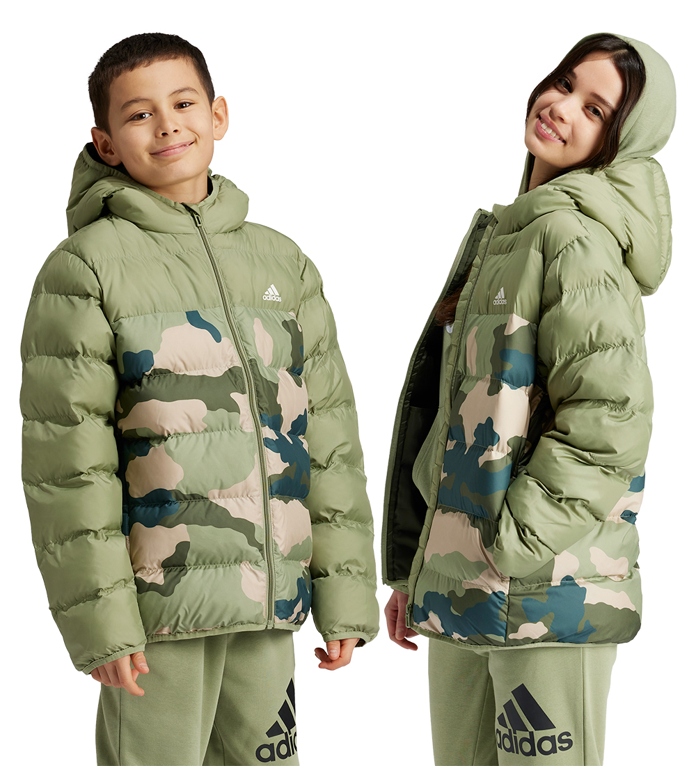 adidas Performance Puffer Jacket - Green w. Camouflage
