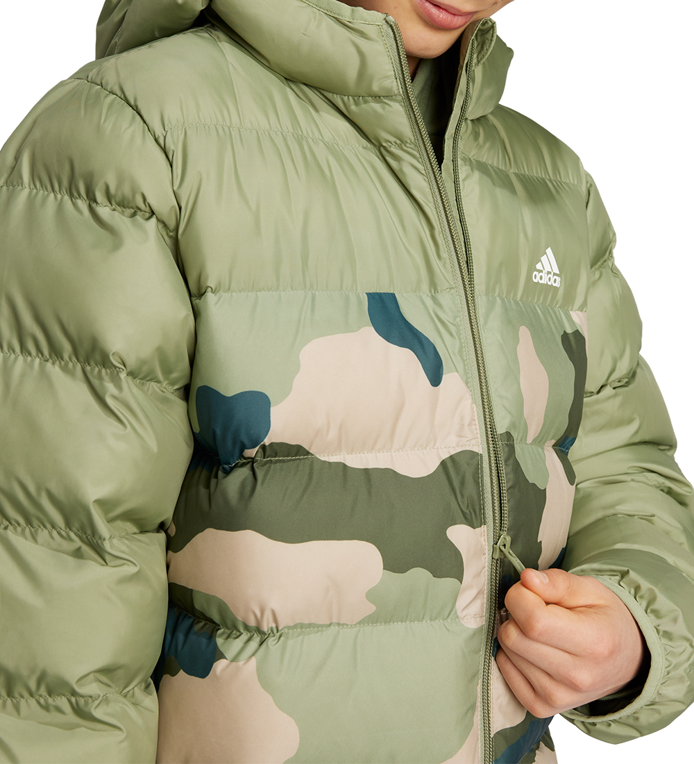 adidas Performance Puffer Jacket - Green w. Camouflage