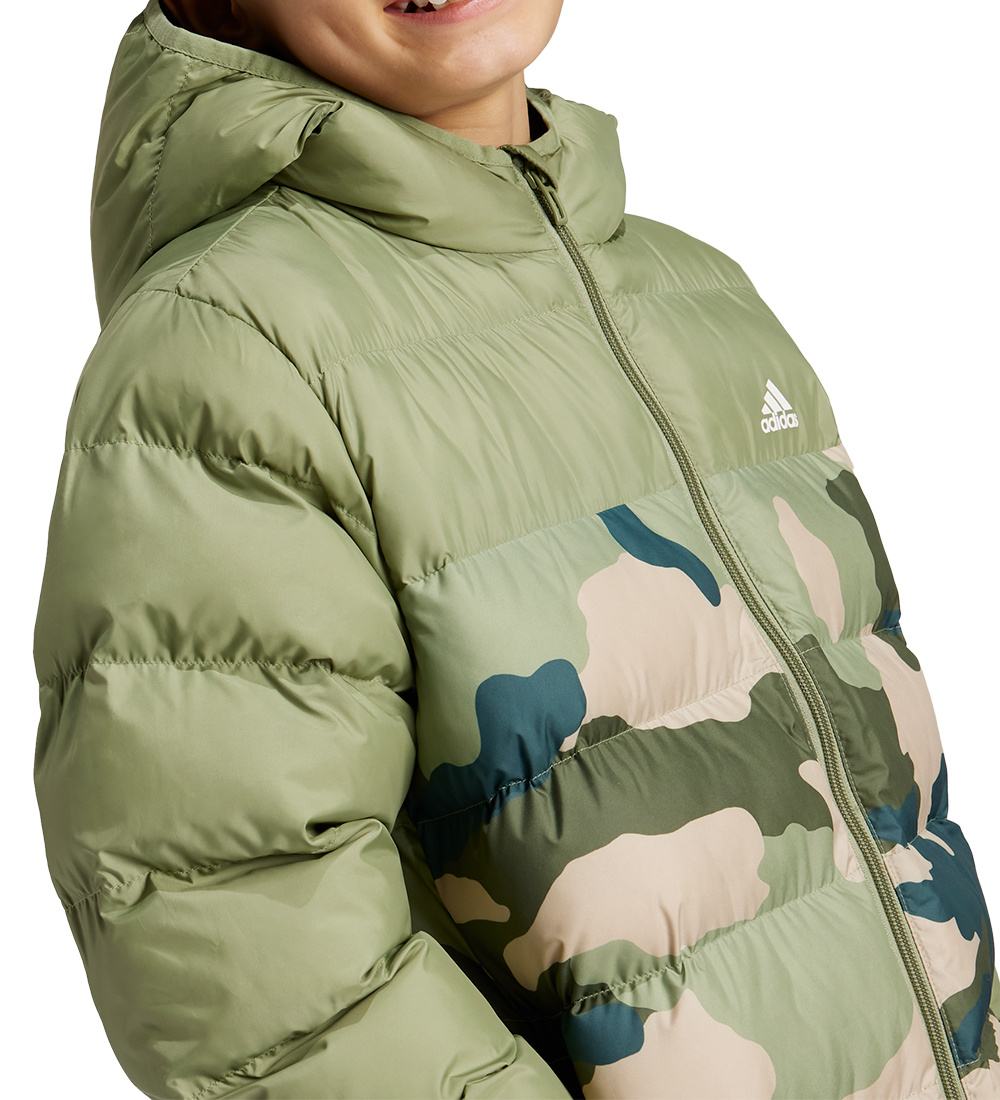 adidas Performance Puffer Jacket - Green w. Camouflage