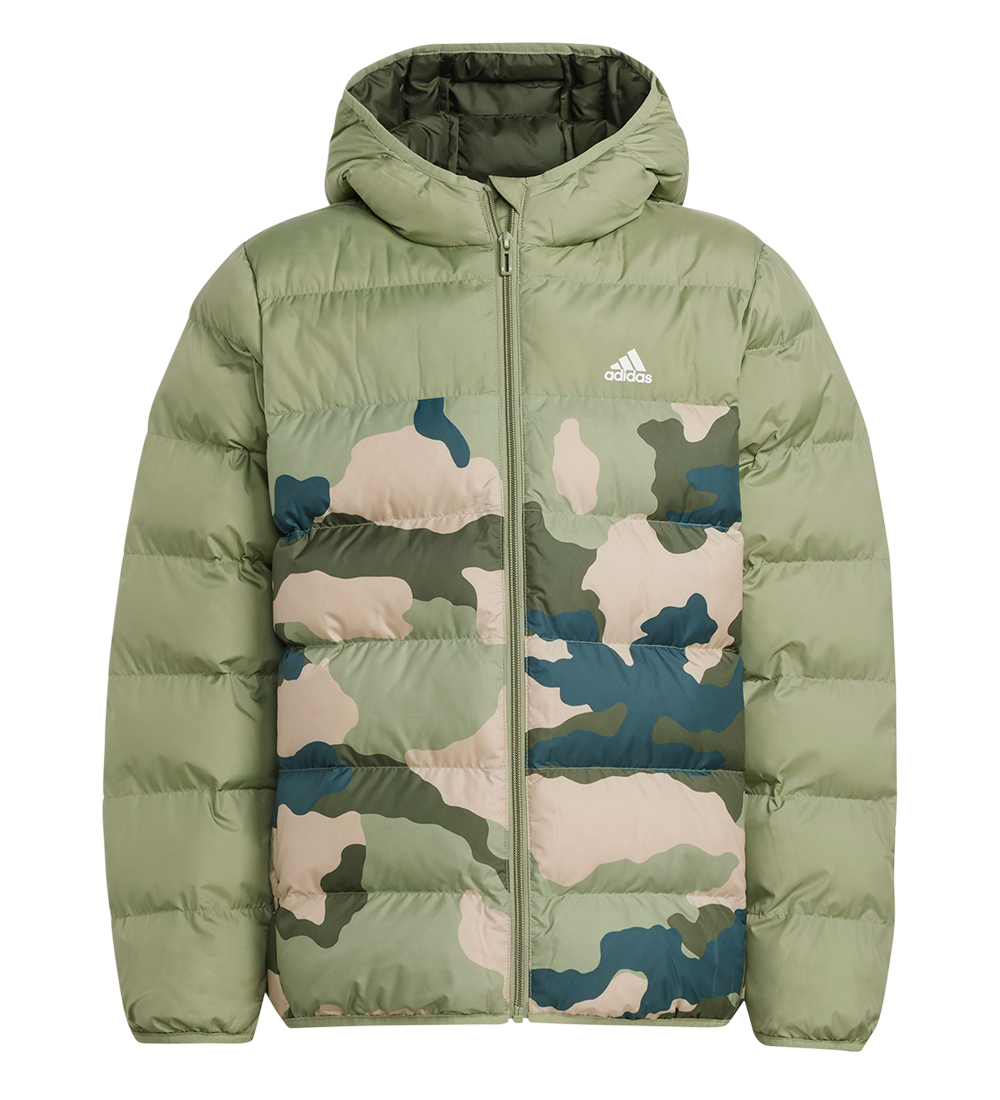 adidas Performance Puffer Jacket - Green w. Camouflage