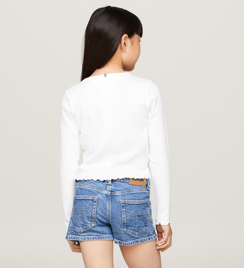 Tommy Hilfiger Bluse - Rib - Essential - Weiß