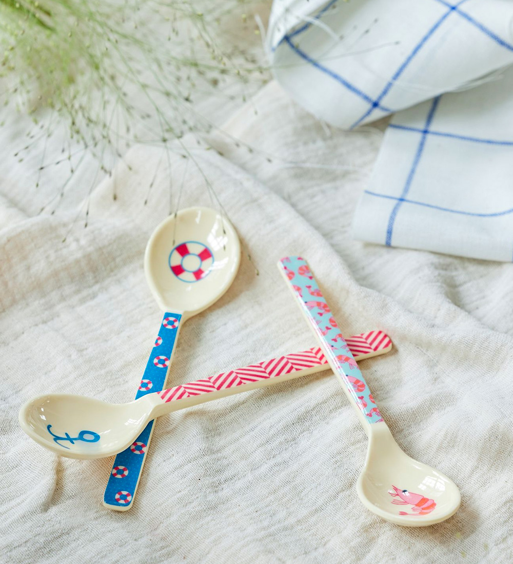 Rice Löffel - Melamin - Tee - Rot/Anchor