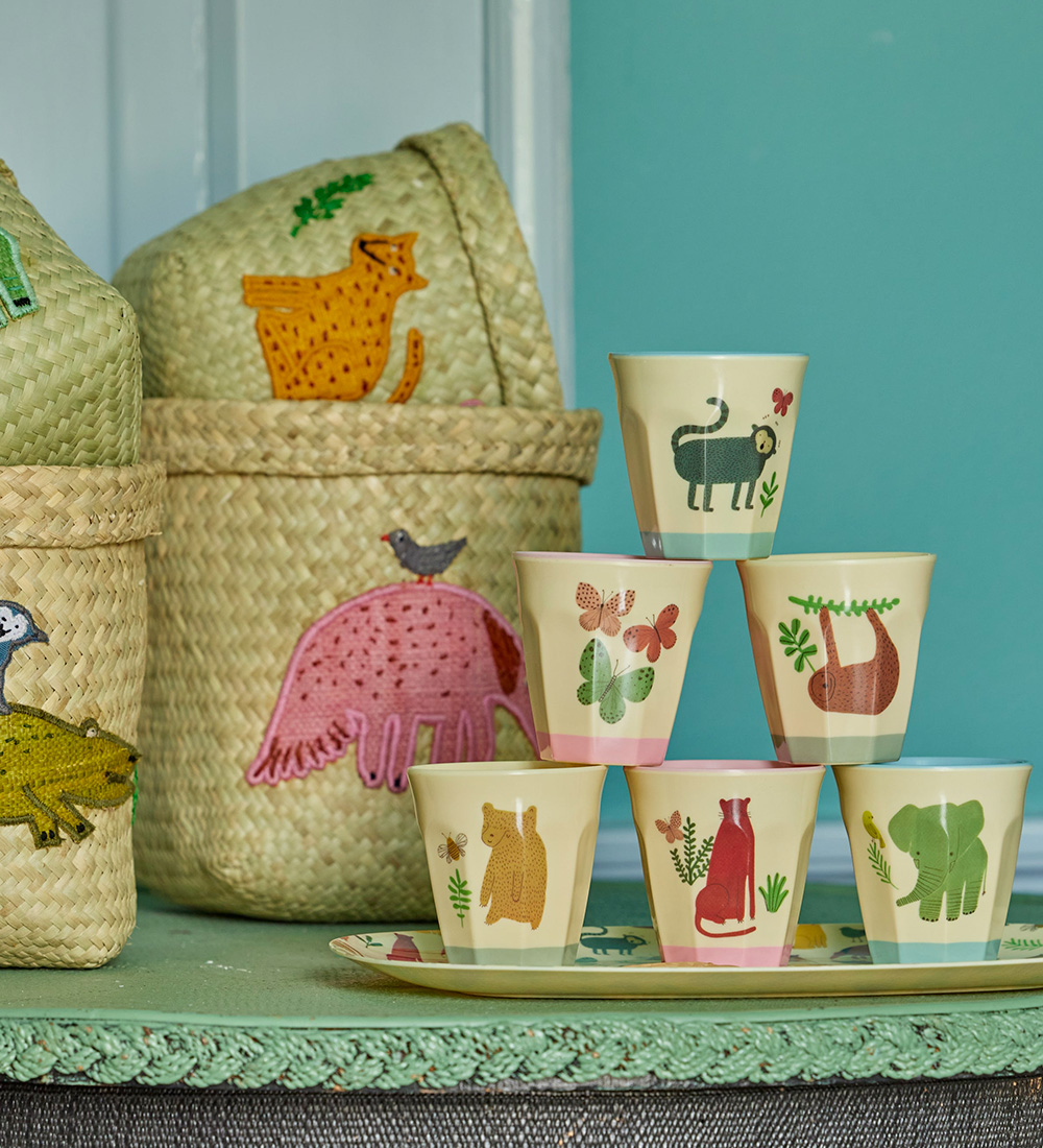 Rice Becher - Melamin - 6 st. - 160 ml - Creme/Sweet Jungle