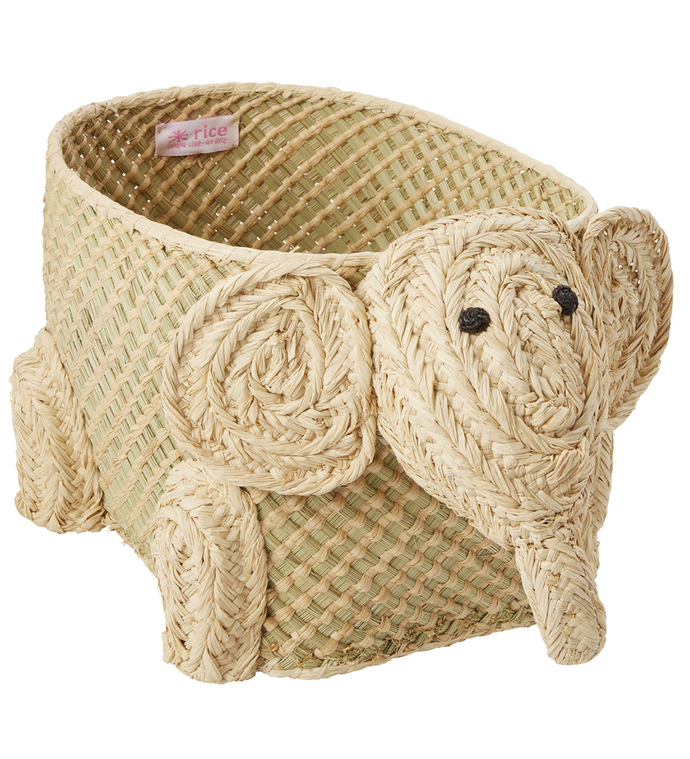 Rice Aufbewahrungskorb - Raffia/Algen - Klein Elefant - Natur