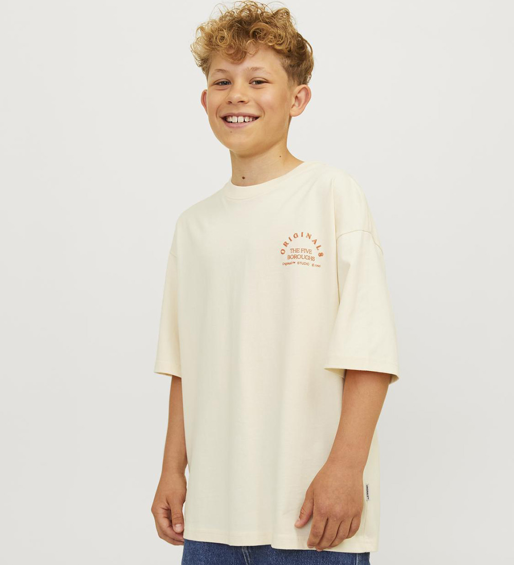 Jack & Jones T-Shirt - JorBrooklyn - Botercrème