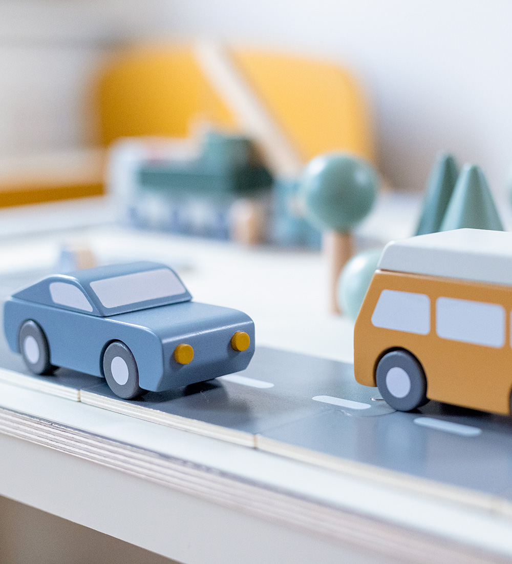 Voitures Flexa - Bois - Play - 4 Parties - Multi