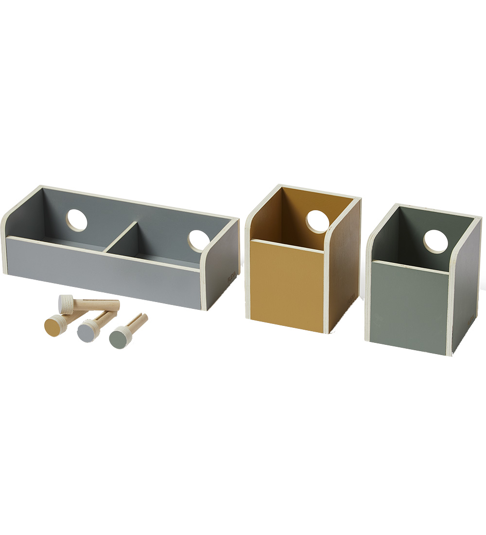 Flexa Opbevaring - Play - 3 kpl. - 9x9,6x11/23x9,6x6,5 cm - Mult