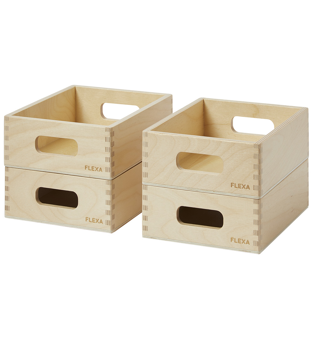 Flexa Storage Boxes - Mini - Play - Pine