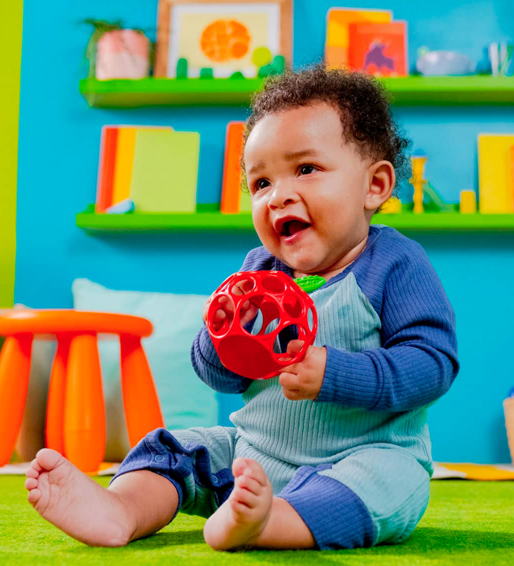 Oball Teether Ball - Apple - Red
