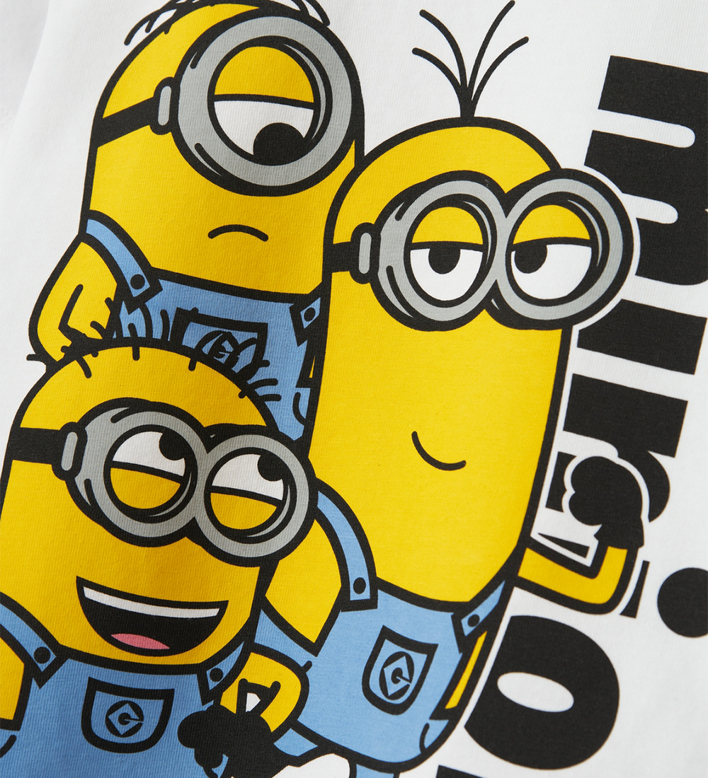 Name It T-shirt - NmmJul Minions - Bright White