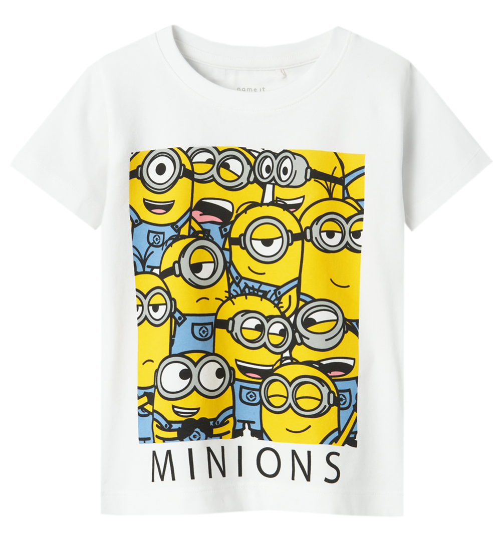 Name It T-shirt - NmmChristmas Minions - Bright White