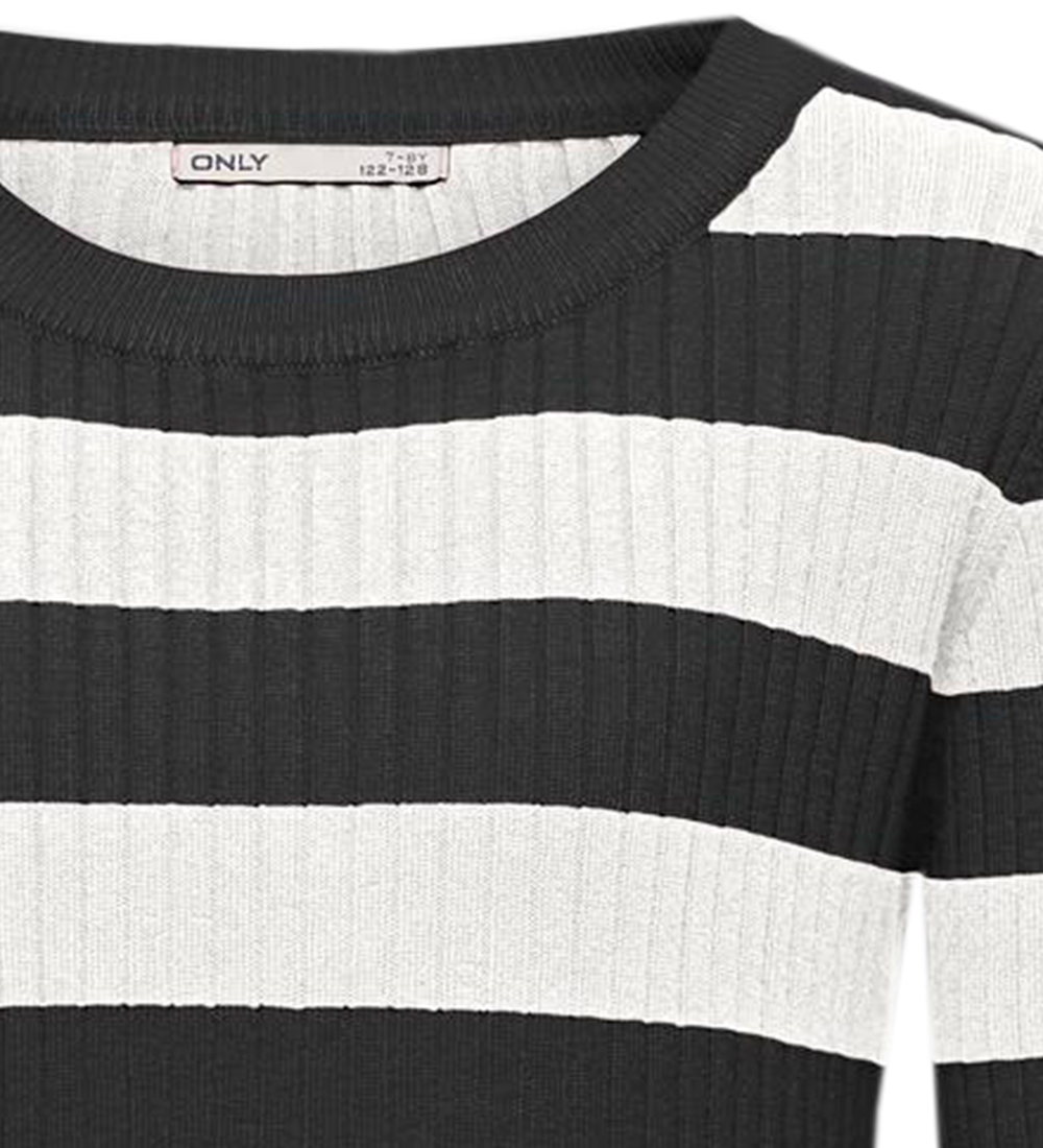 Kids Only Blouse - Knitted - KogKarol - Black/Cloud Dancer