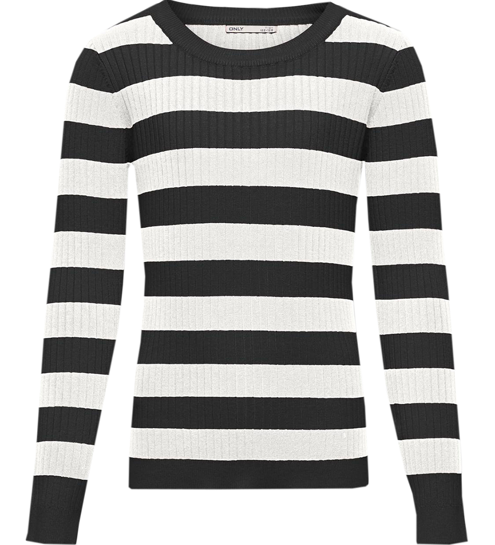 Kids Only Blouse - Knitted - KogKarol - Black/Cloud Dancer