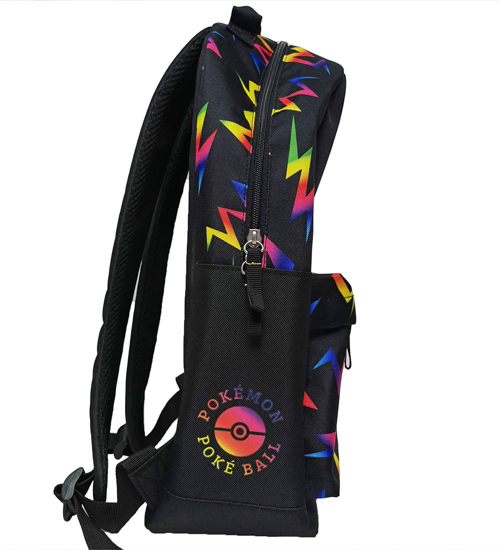 Pokémon Backpack - Large - 43x30x14 cm - 15L - Black w. Neon pri