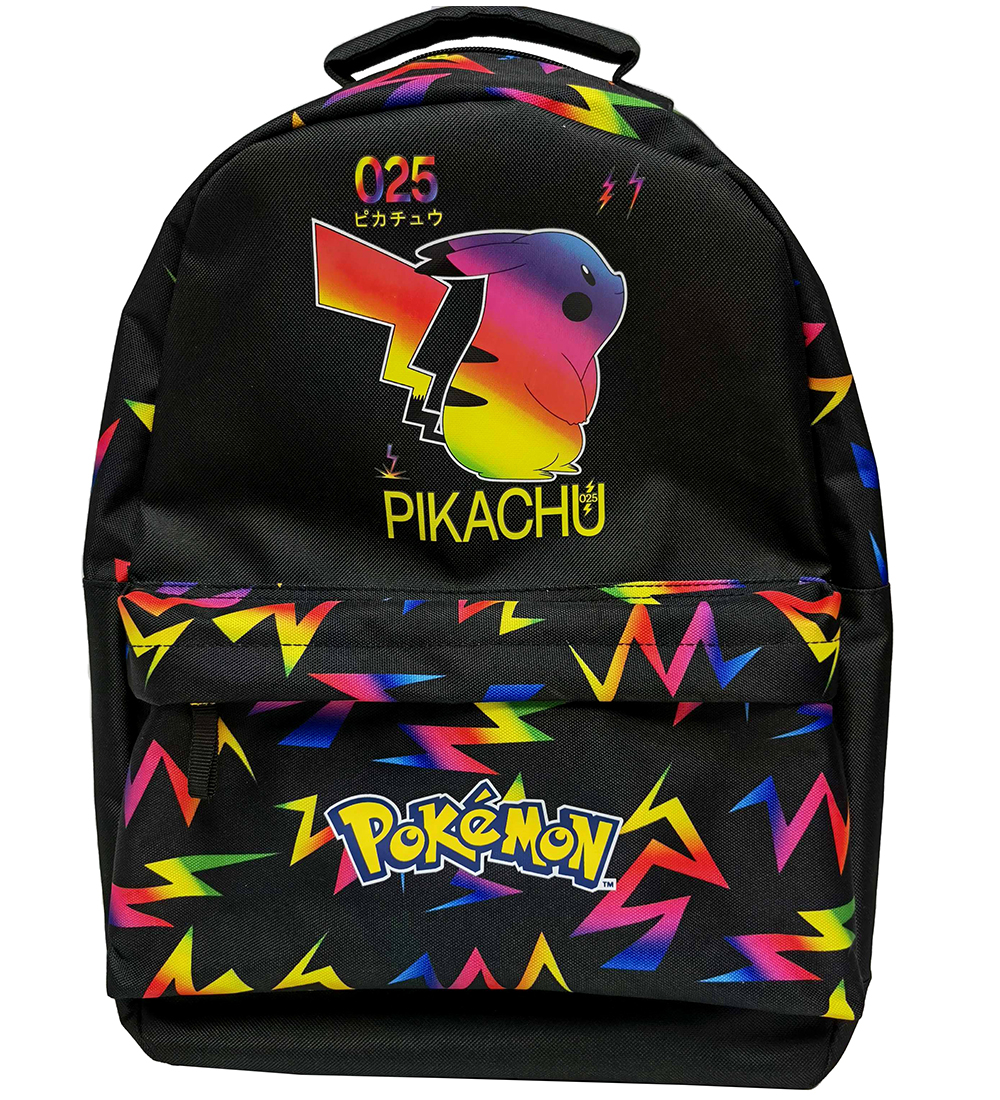 Pokémon Backpack - Large - 43x30x14 cm - 15L - Black w. Neon pri