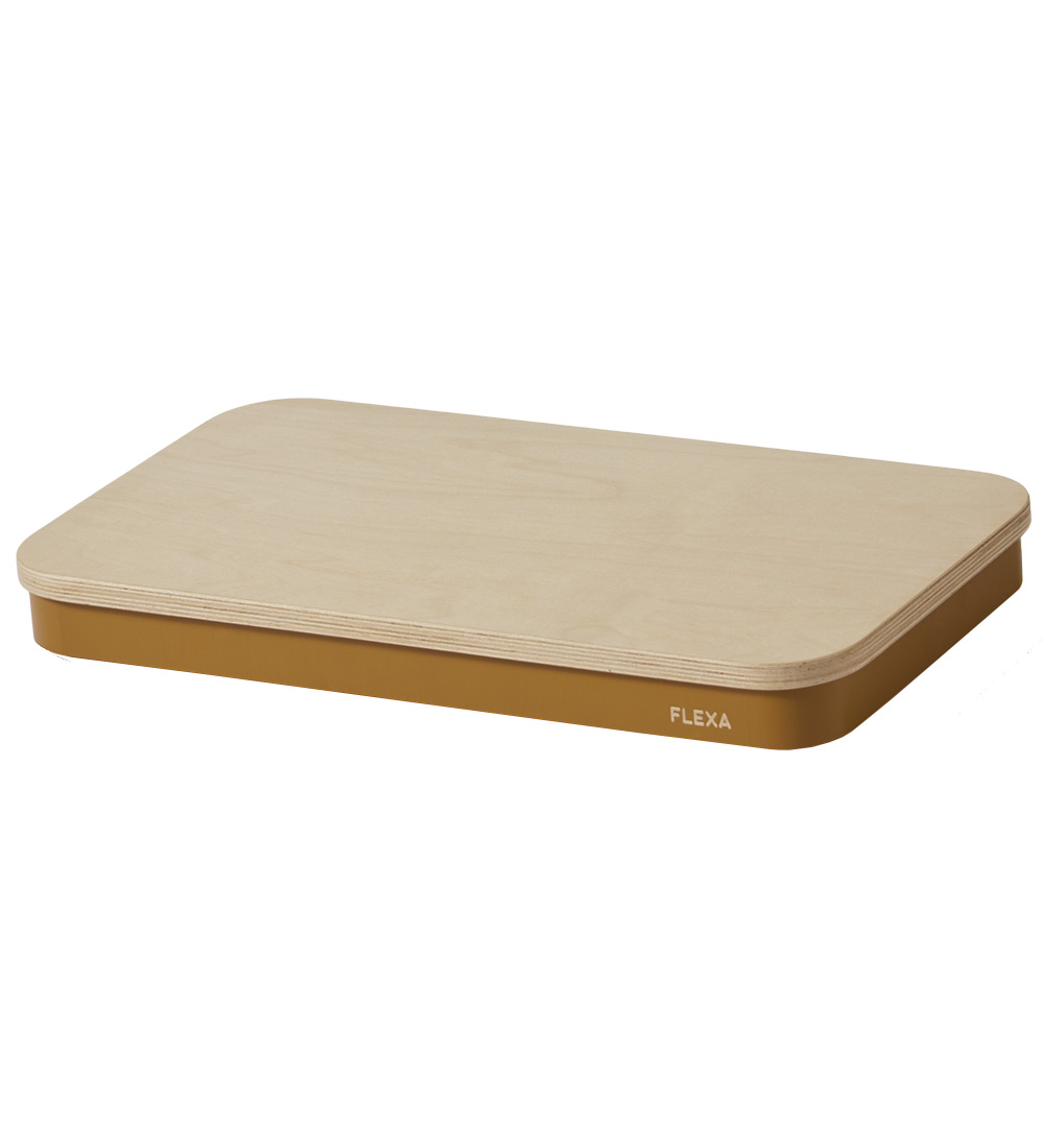 Flexa Rullebræt - Play - 60x35x8 cm - Mustard/Birch Plywood