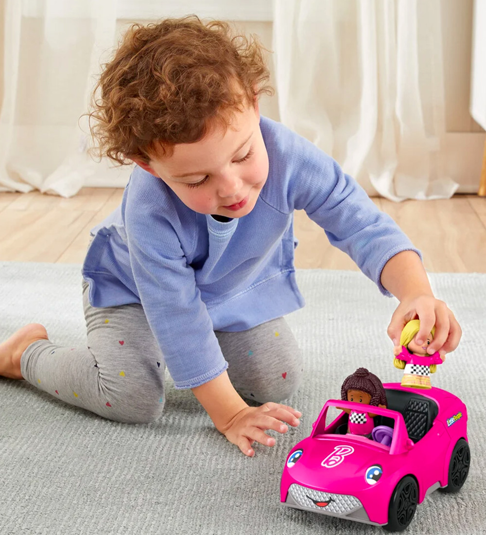 Voiture av. Son Fisher-Price - Petits Hommes - Rose av. Barbie