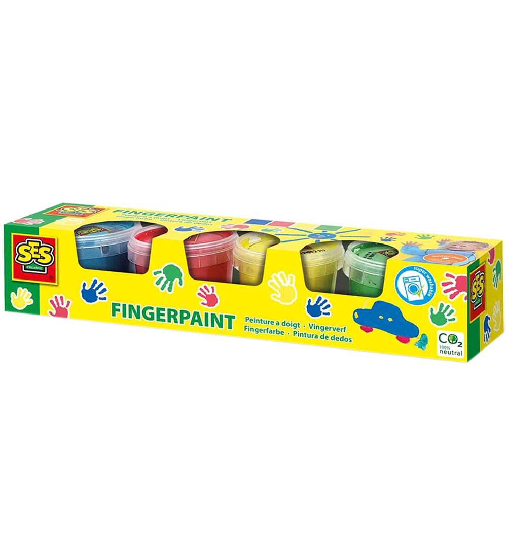 SES Creative Finger Paint - 4x110ml - Primary colours