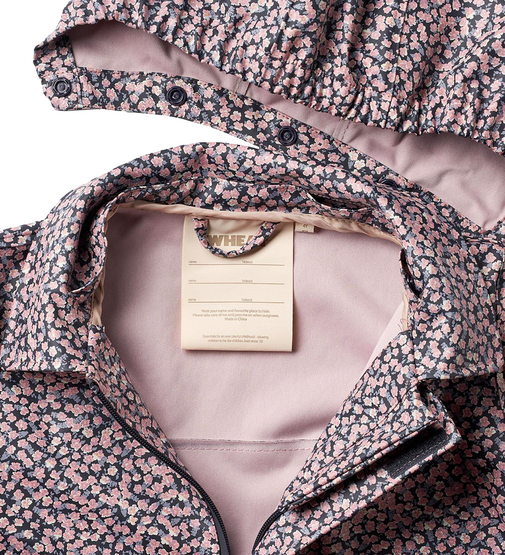Wheat Rain Jacket - Finley - Long - Rainy Flowers