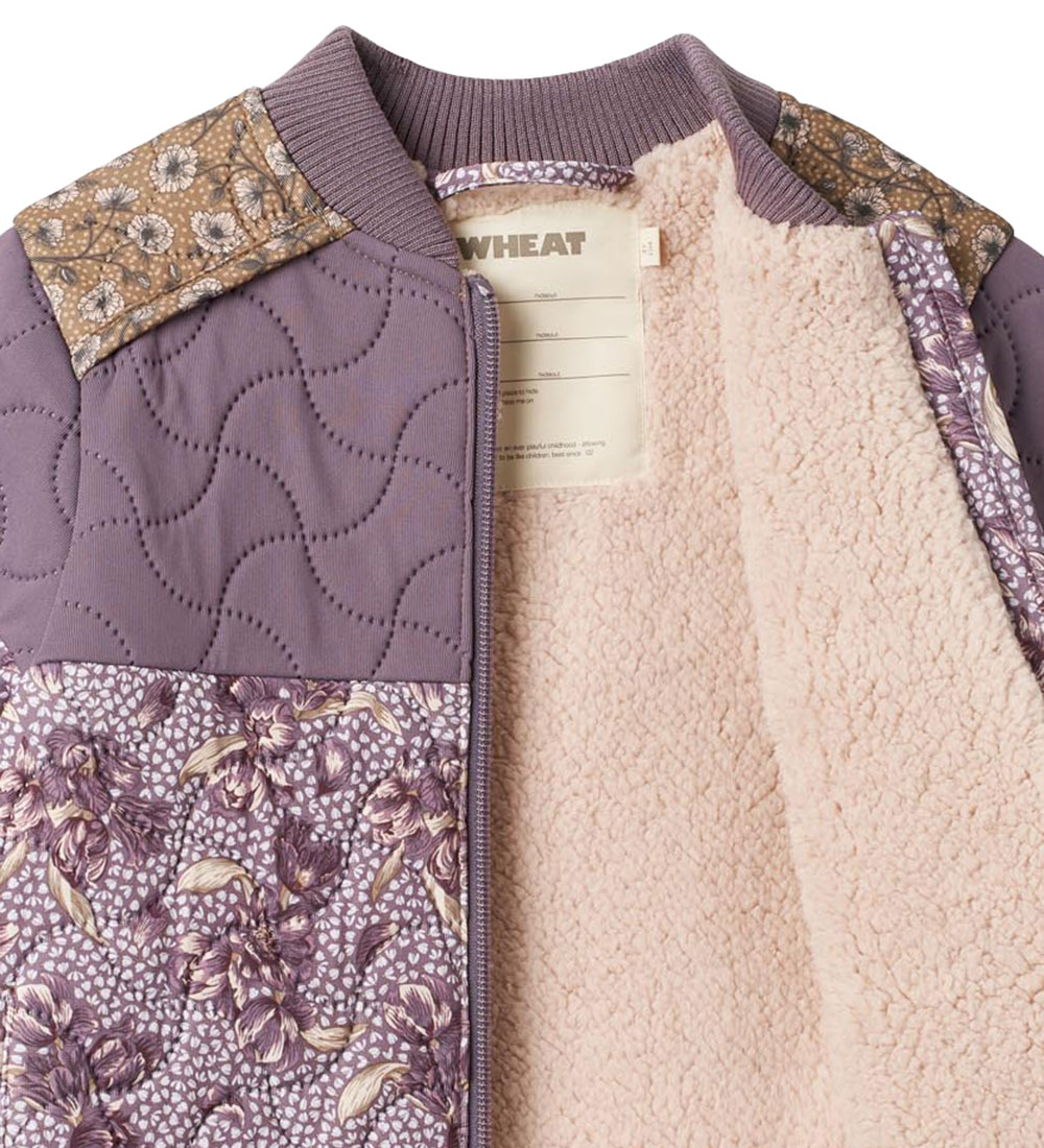 Wheat Thermo Jacket w. Lining - Hadis - Lilac Tulips