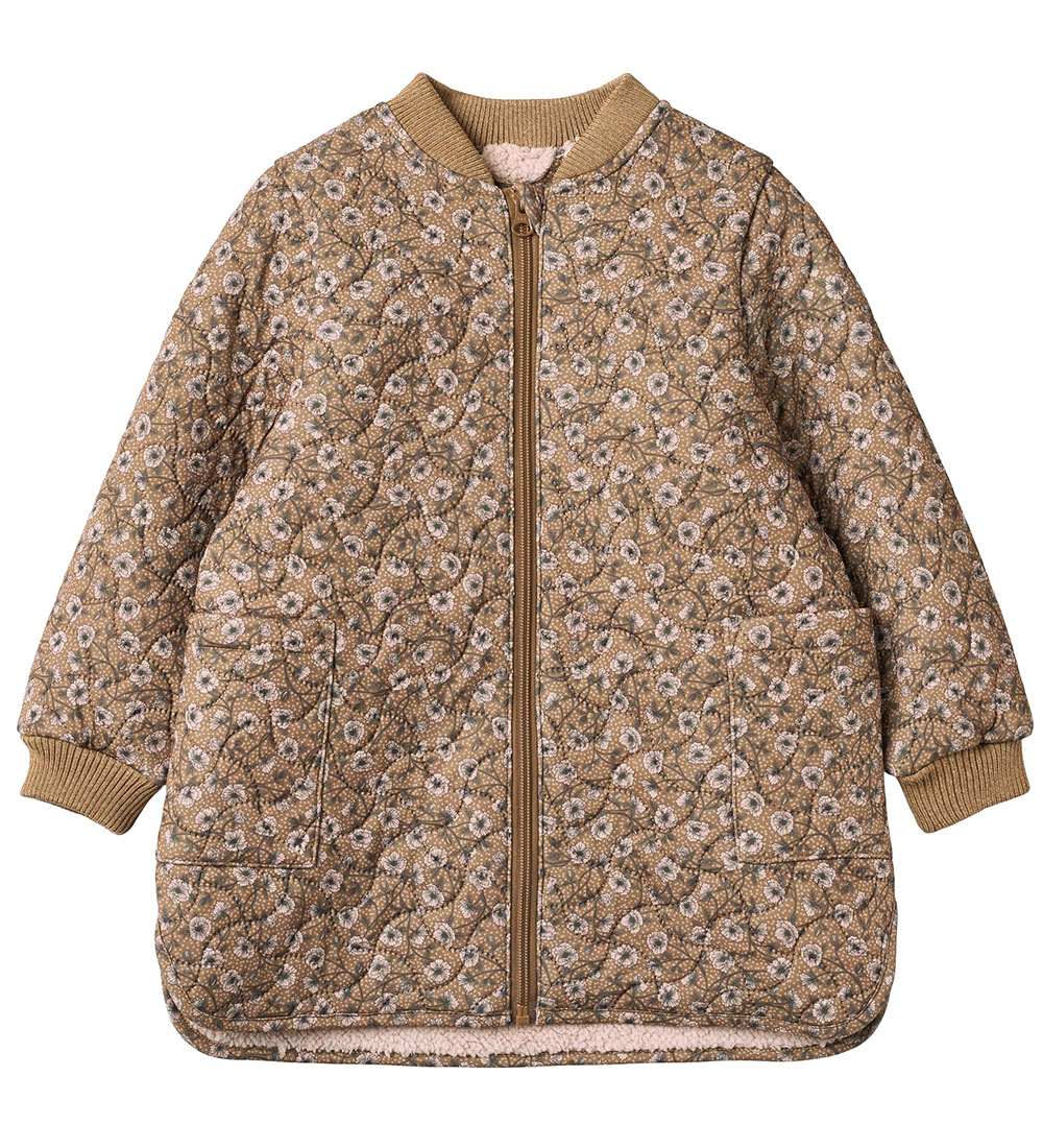 Wheat Thermo Jacket w. Lining - Helga - Caramel Anemones