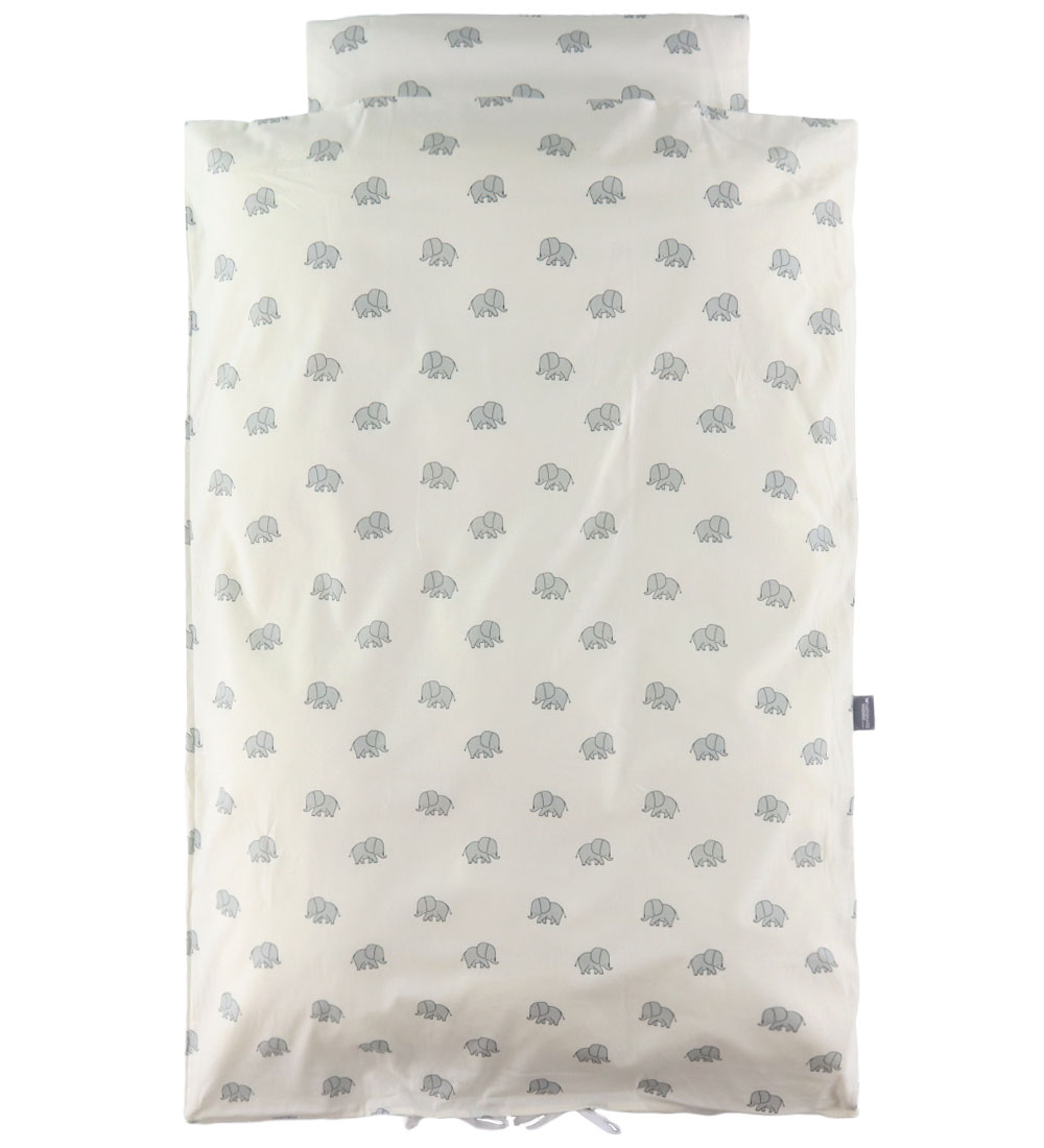 Nørgaard Madsens Bedding - Junior - White w. gray Elephants