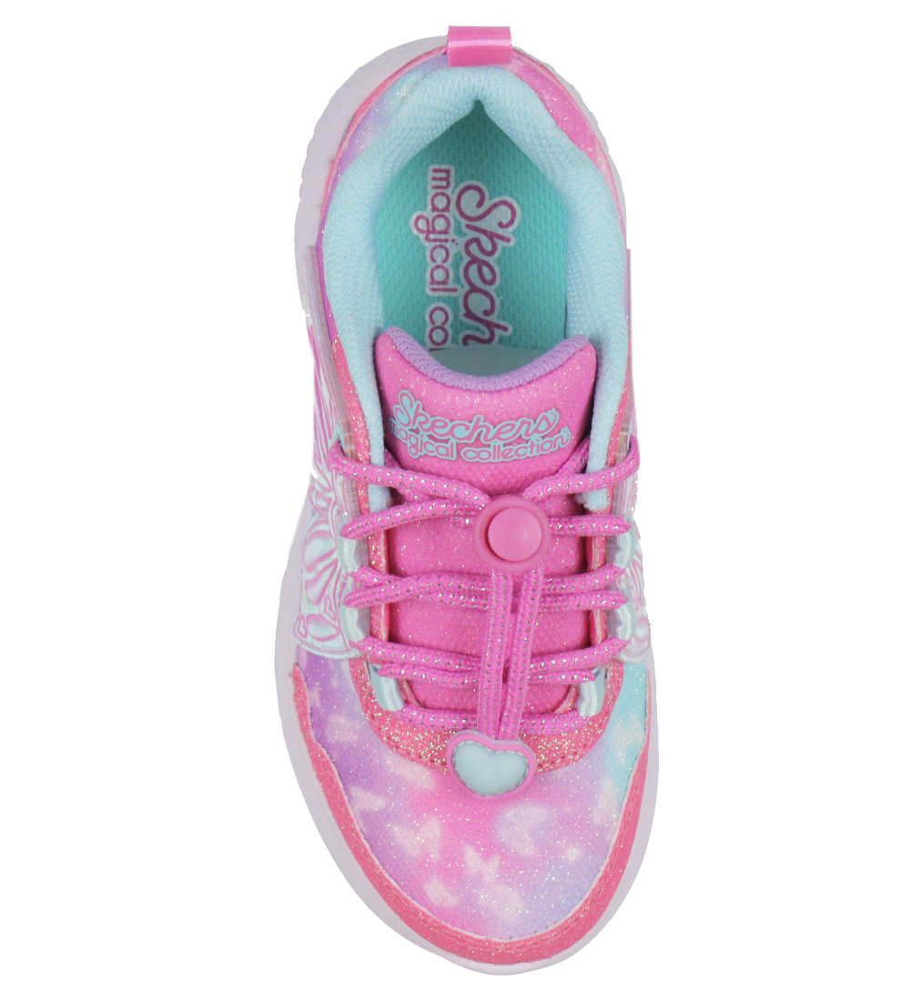 Skechers Skor m. Ljus - Wing Brites - Rosa/Turquoise