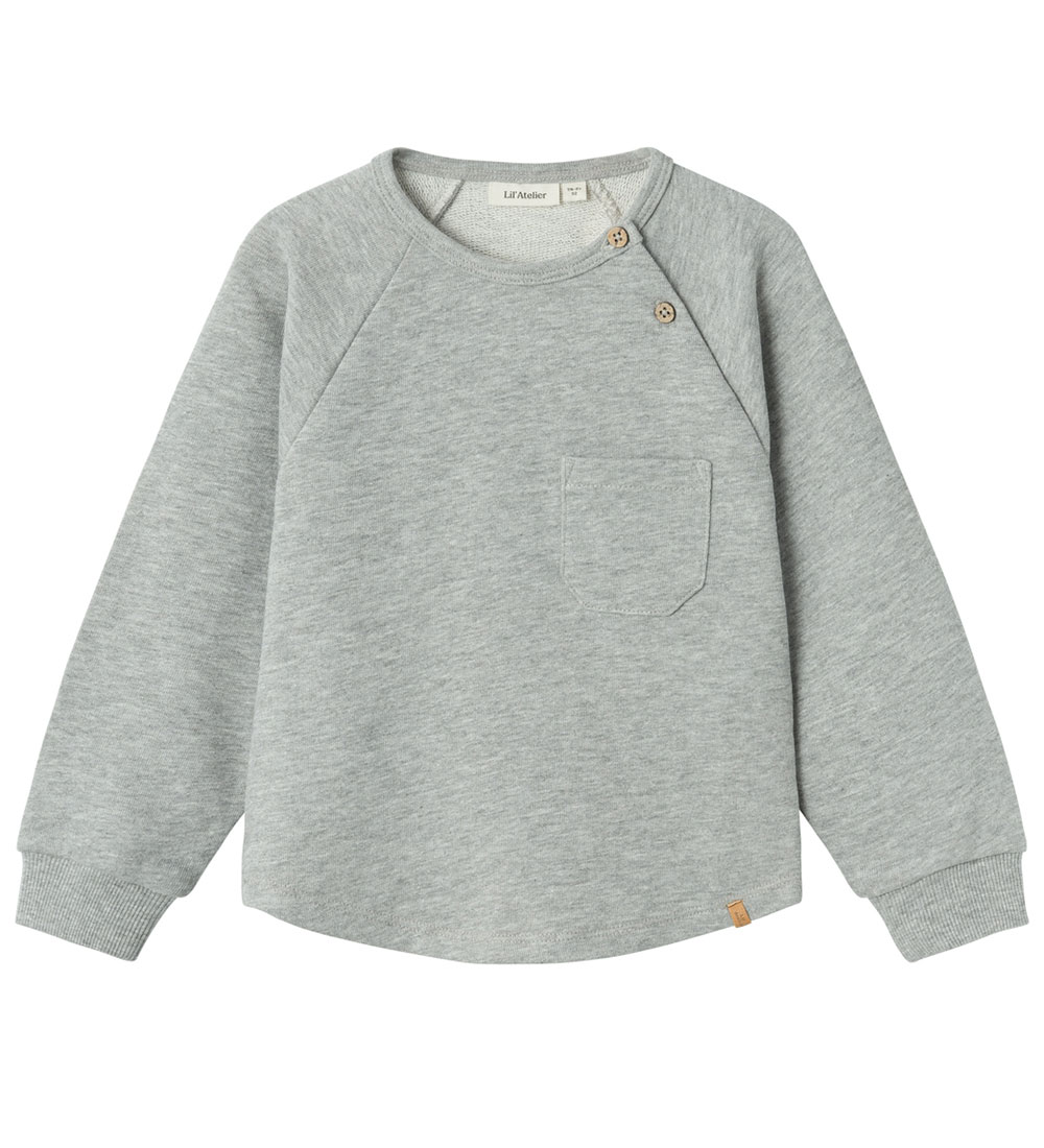 Lil' Atelier Peysa - NmmLander - Grey Melange