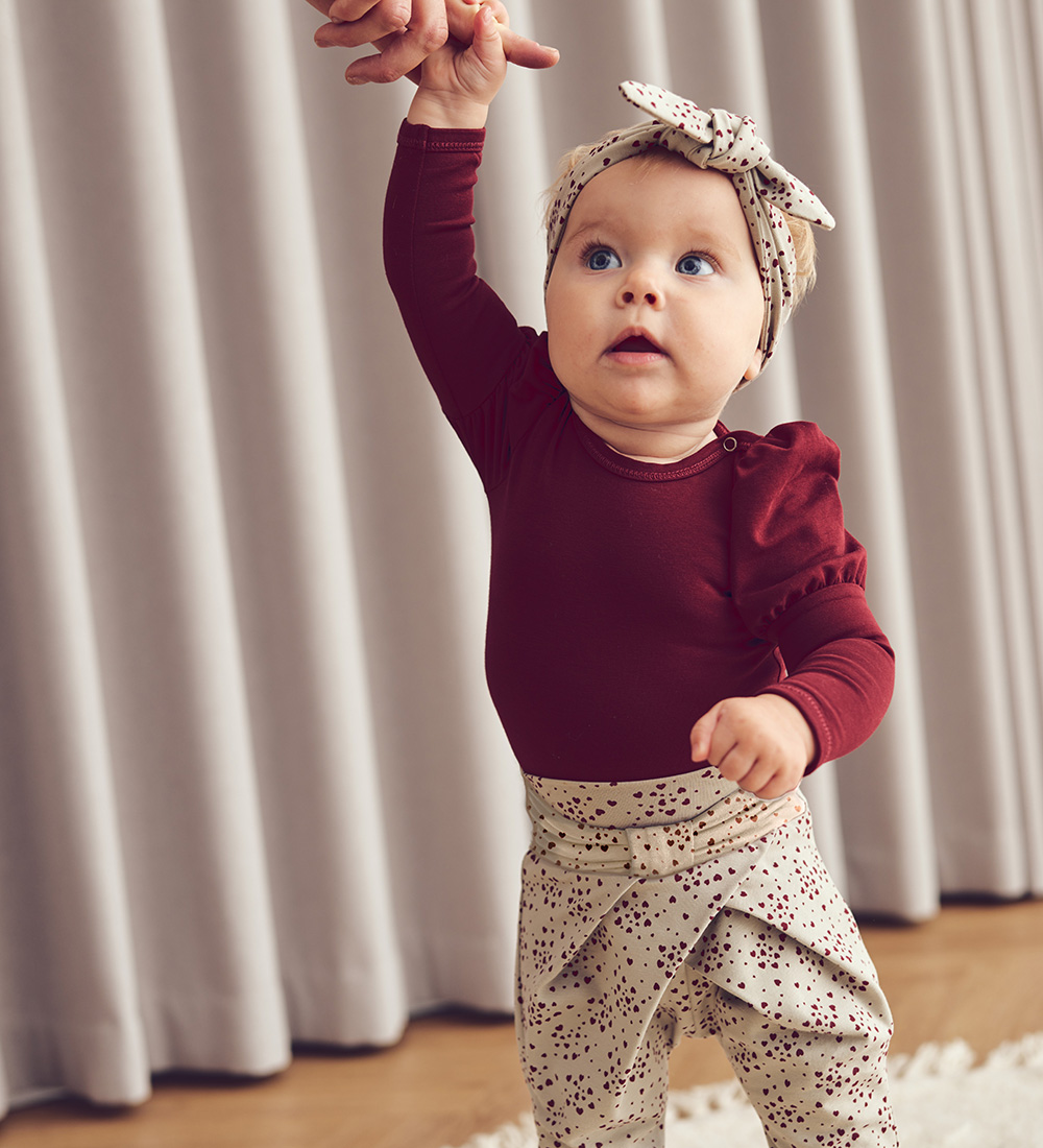 Müsli Set - Romper L/æ/Broek - Love - Cabernet
