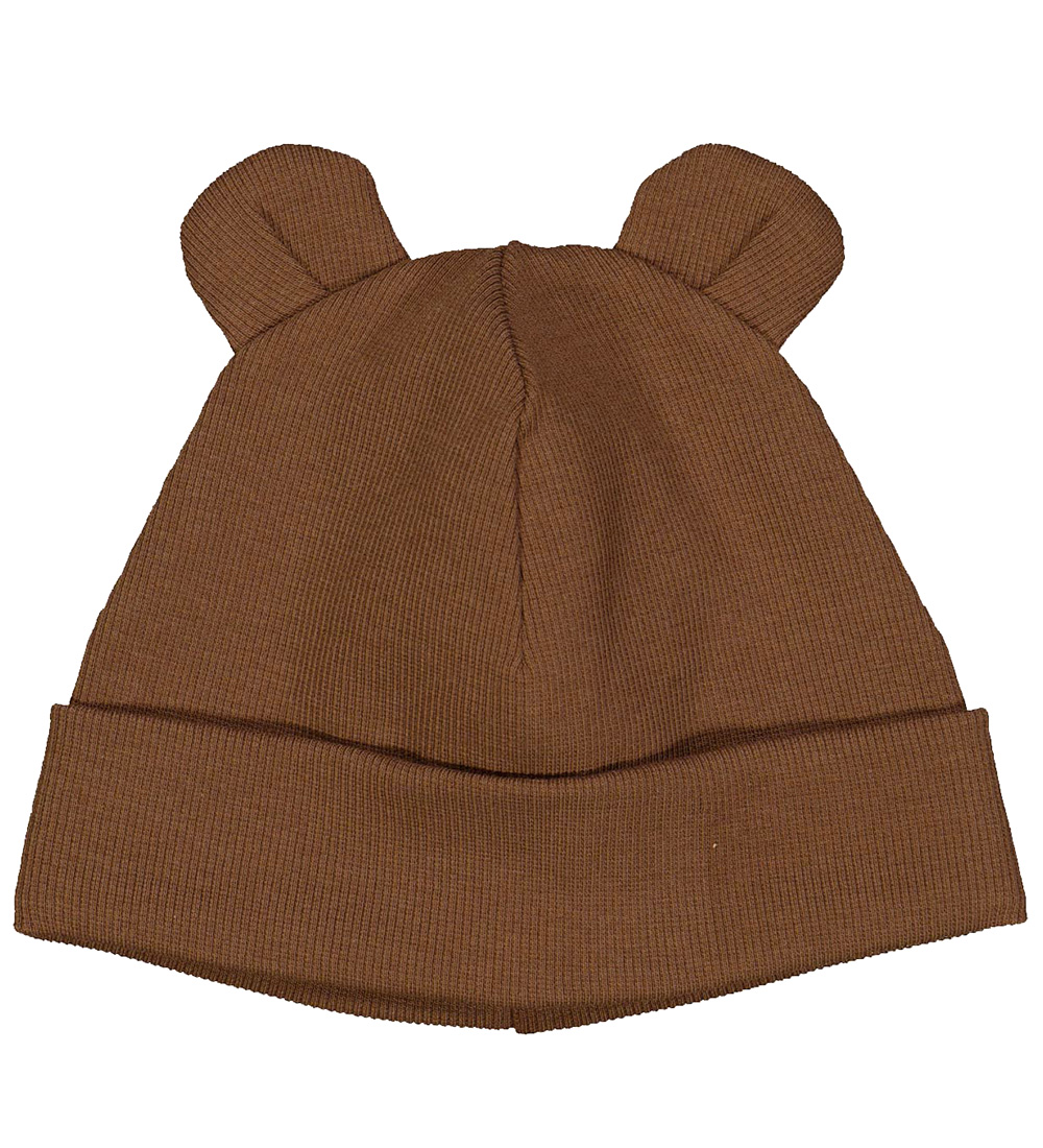 Müsli Beanie - Rib - Cozy Me Bear - 2 layers - Bark