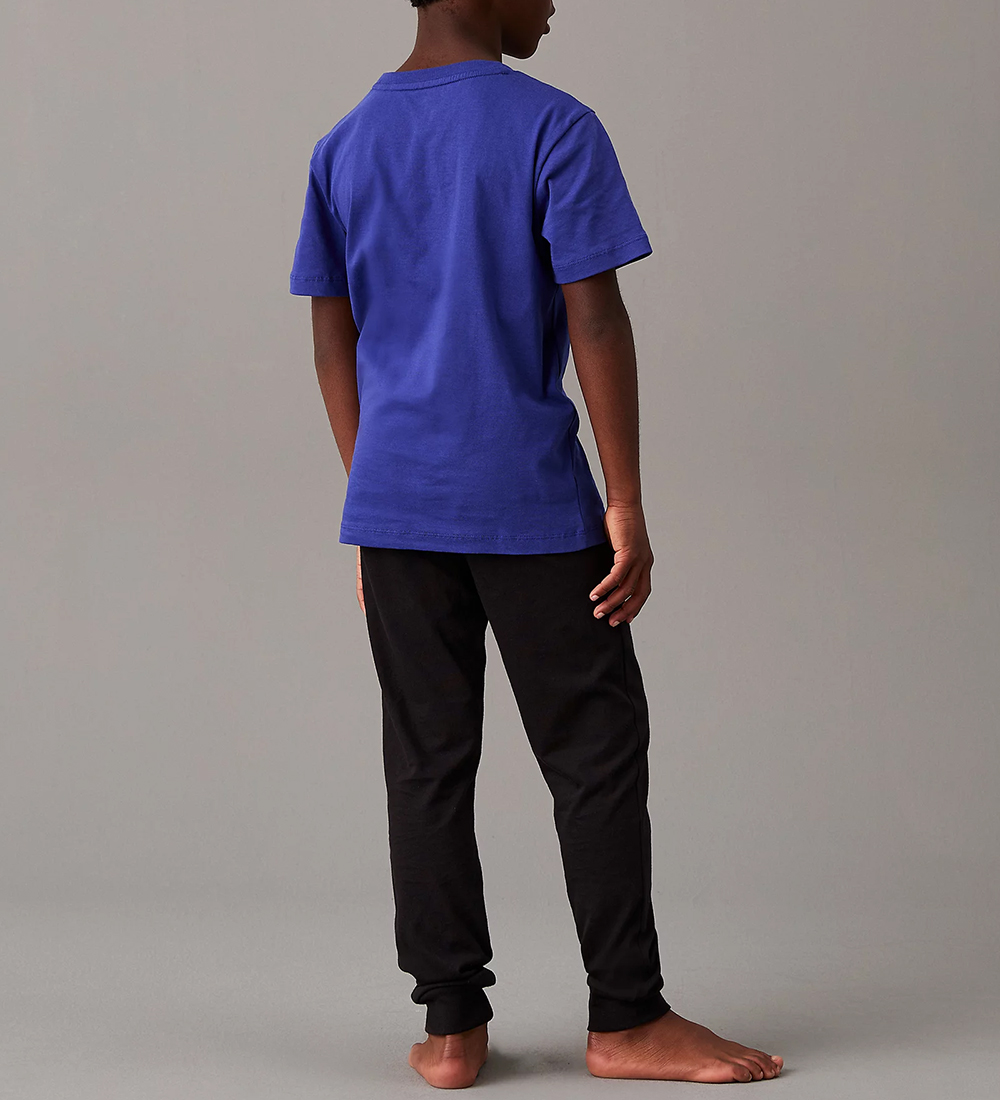 Calvin Klein Pyjama Set - Blue/Black w. White