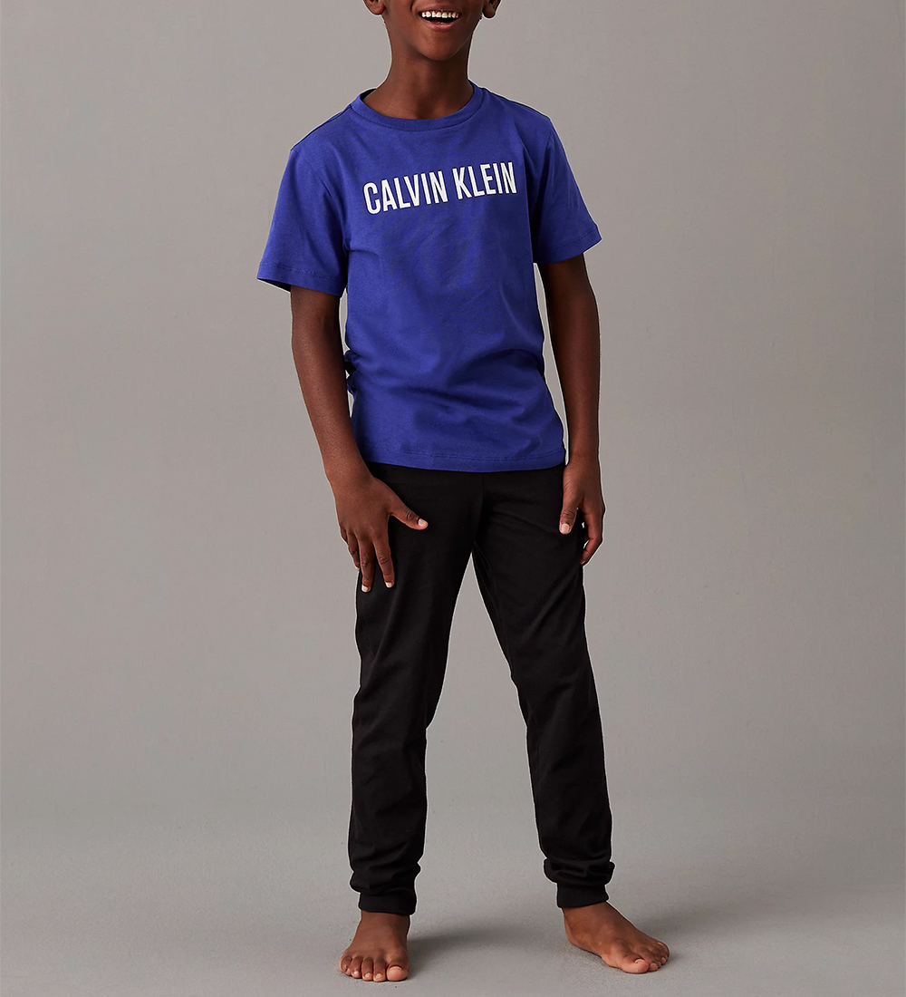 Calvin Klein Pyjama Set - Blue/Black w. White