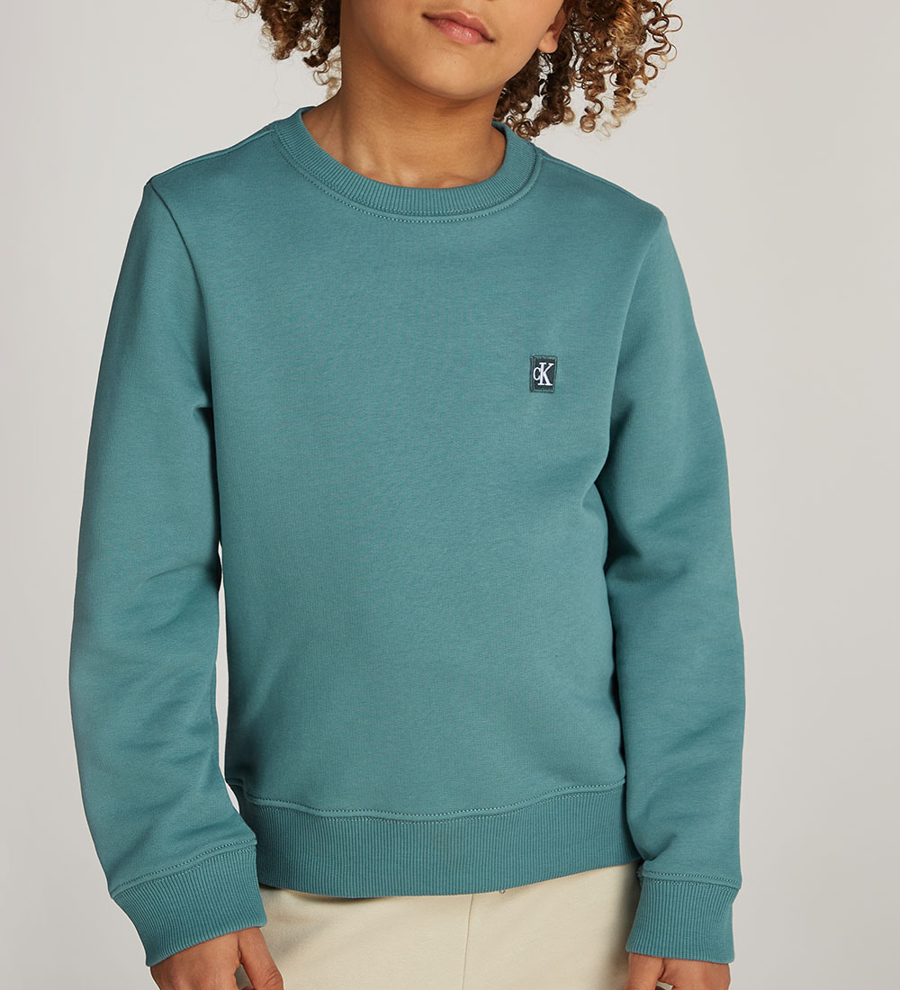 Calvin Klein Sweatshirt - Mono Mini Abzeichen - North Atlantic