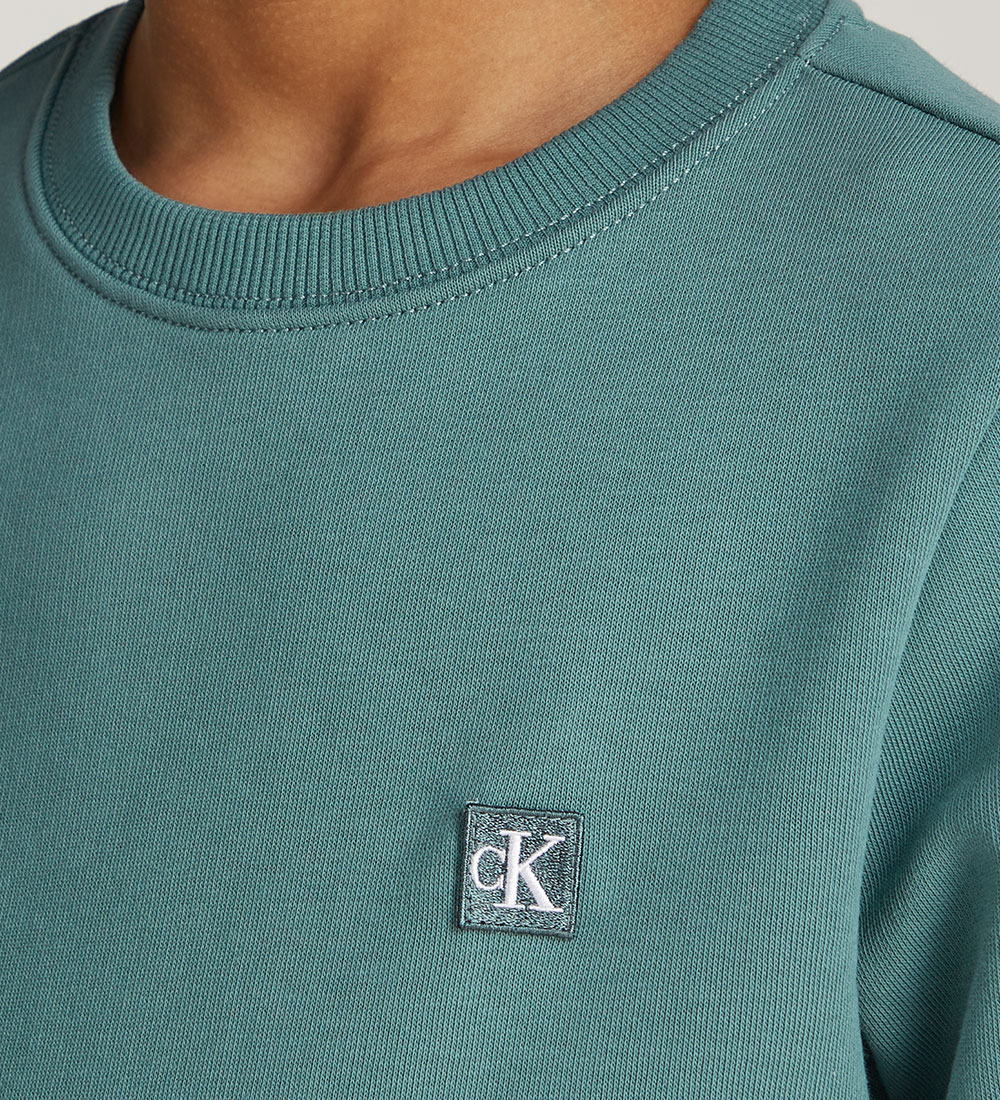 Calvin Klein Sweatshirt - Mono Mini Abzeichen - North Atlantic