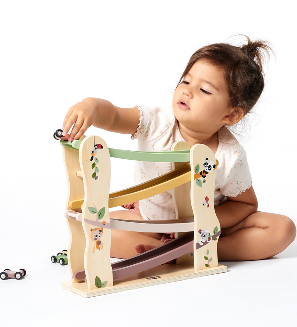 Tiny Love Car Track w. 4 Cars - Wood - Boho Chic