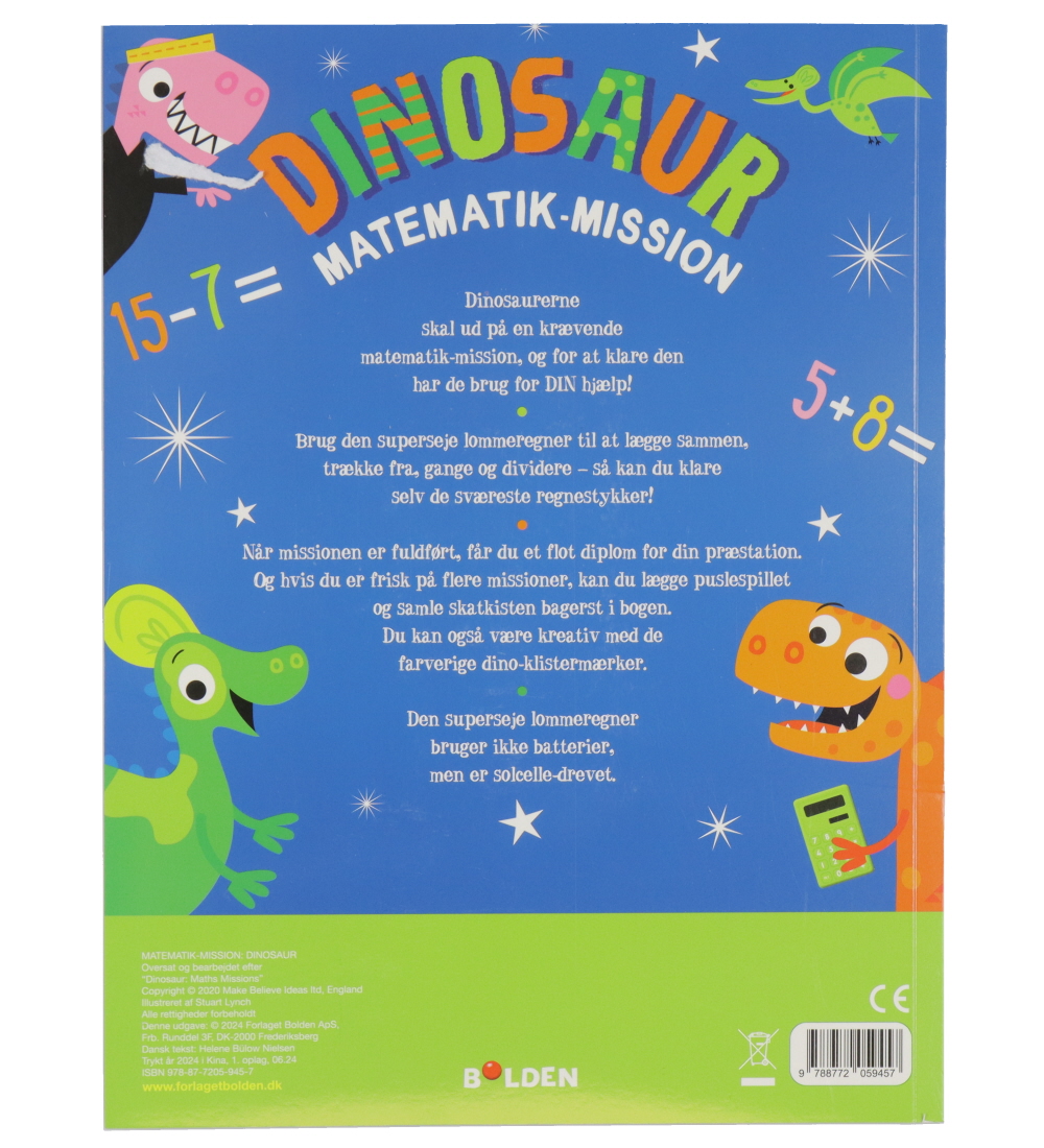 Forlaget Bolden Activity Book - Dinosaur Mathematics-Mission - D