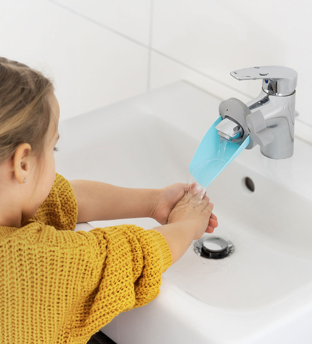 Reer Faucet extension - MyHappyBath - Blue/Grey