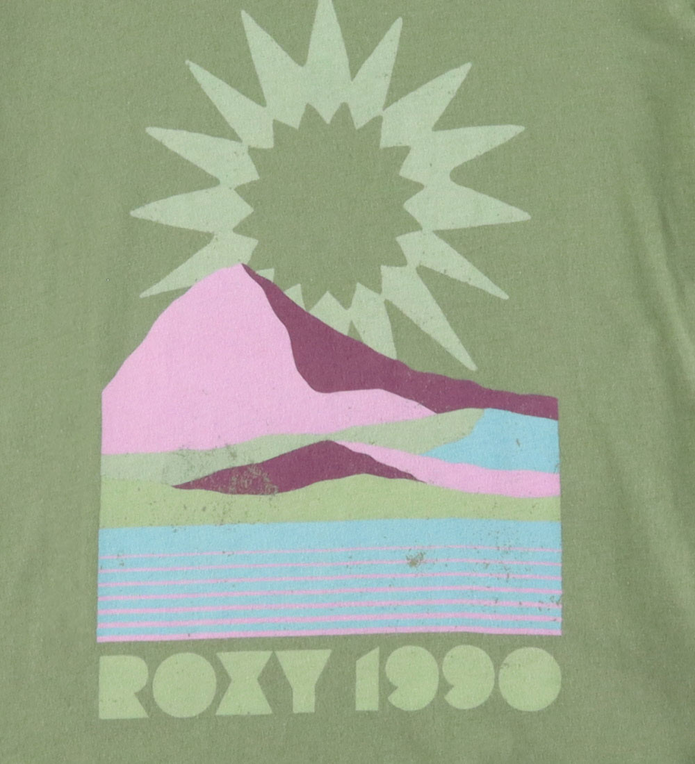 Roxy Stuttermabolur - Dagur Önd Nótt - Vintage B - Olía Green