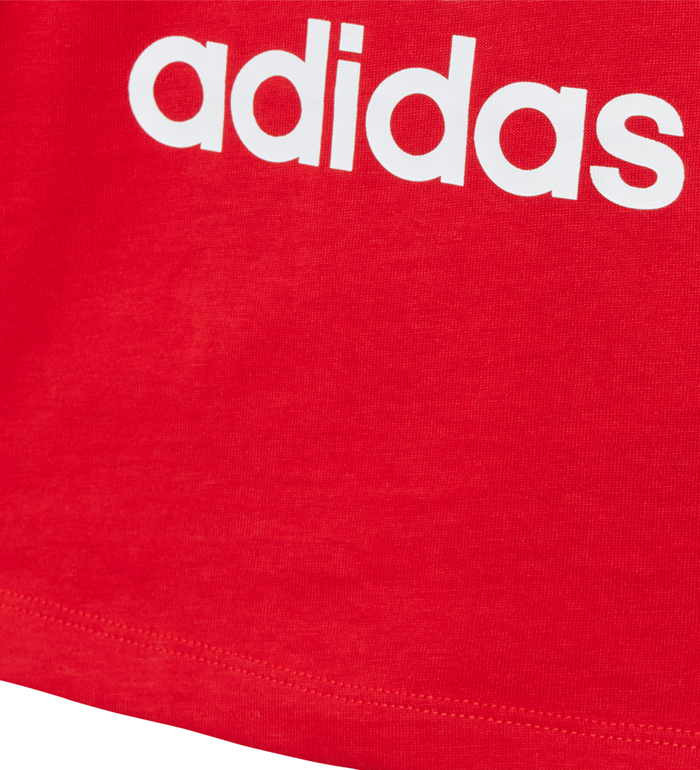 adidas Originals Stuttermabolur - Trefoil - Rautt/Hvítur