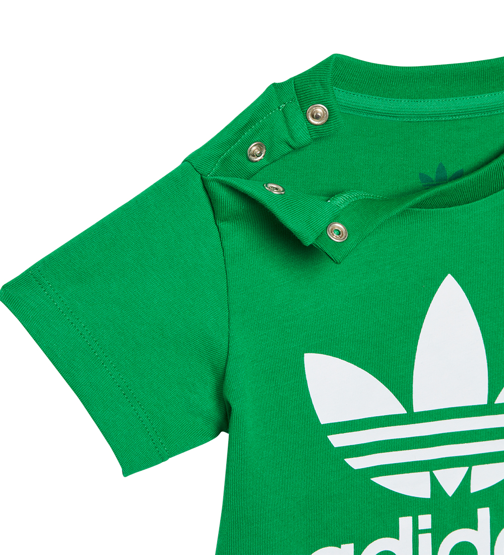 adidas Originals T-shirt - Trefoil - Green/White