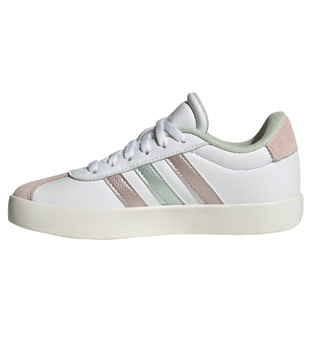 adidas Performance Skór - VL Court 3.0 K - Hvítur/Bleikt/Grænt