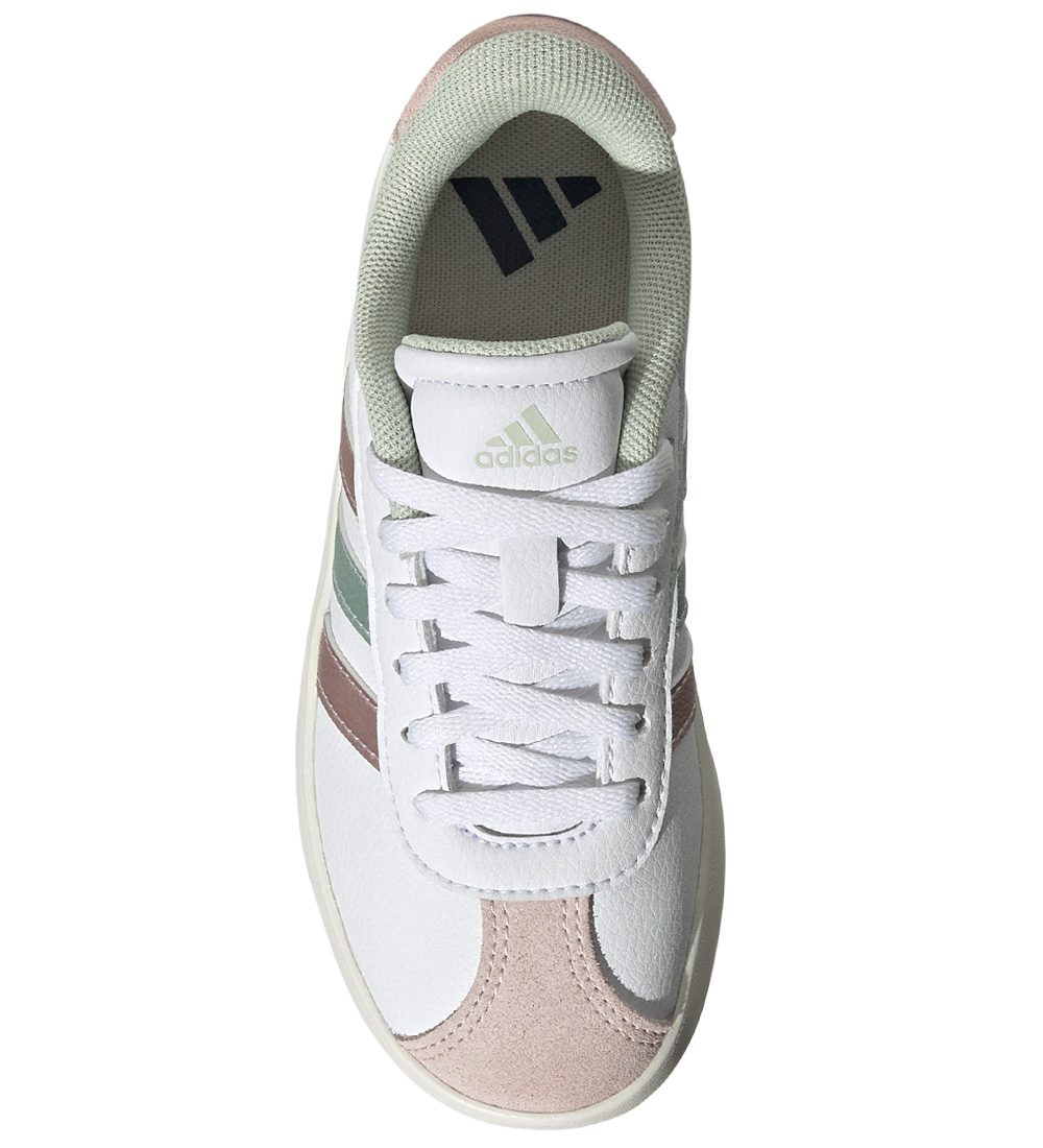 adidas Performance Skór - VL Court 3.0 K - Hvítur/Bleikt/Grænt