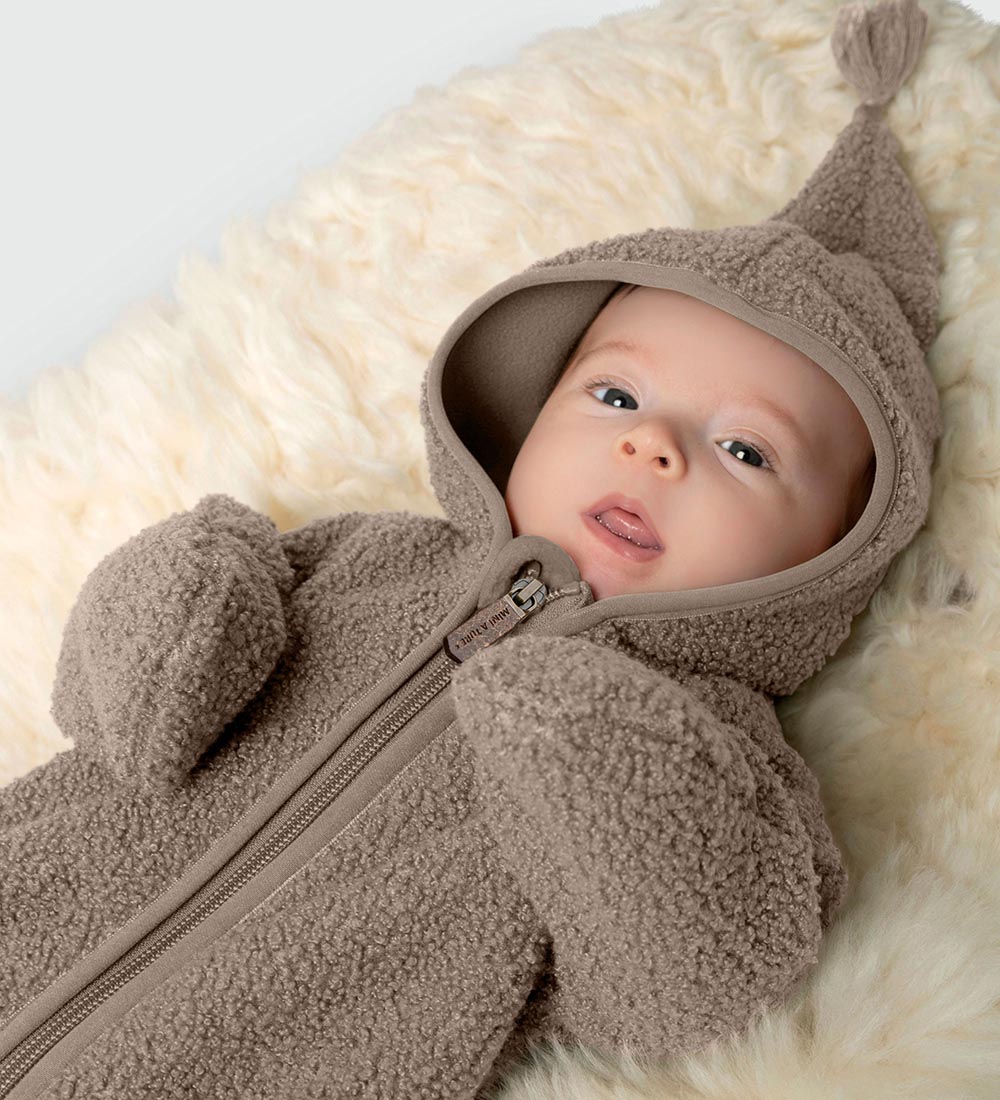 Mini A Ture Flísgalli - Teddy - MatAdel - Grey Brown