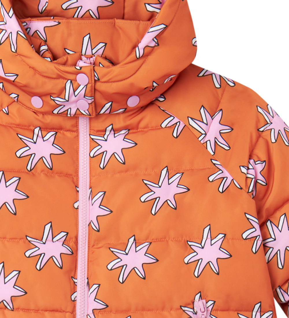 Stella McCartney Kids Polstret Jakke - Oransje/Rosa m. Stjerner