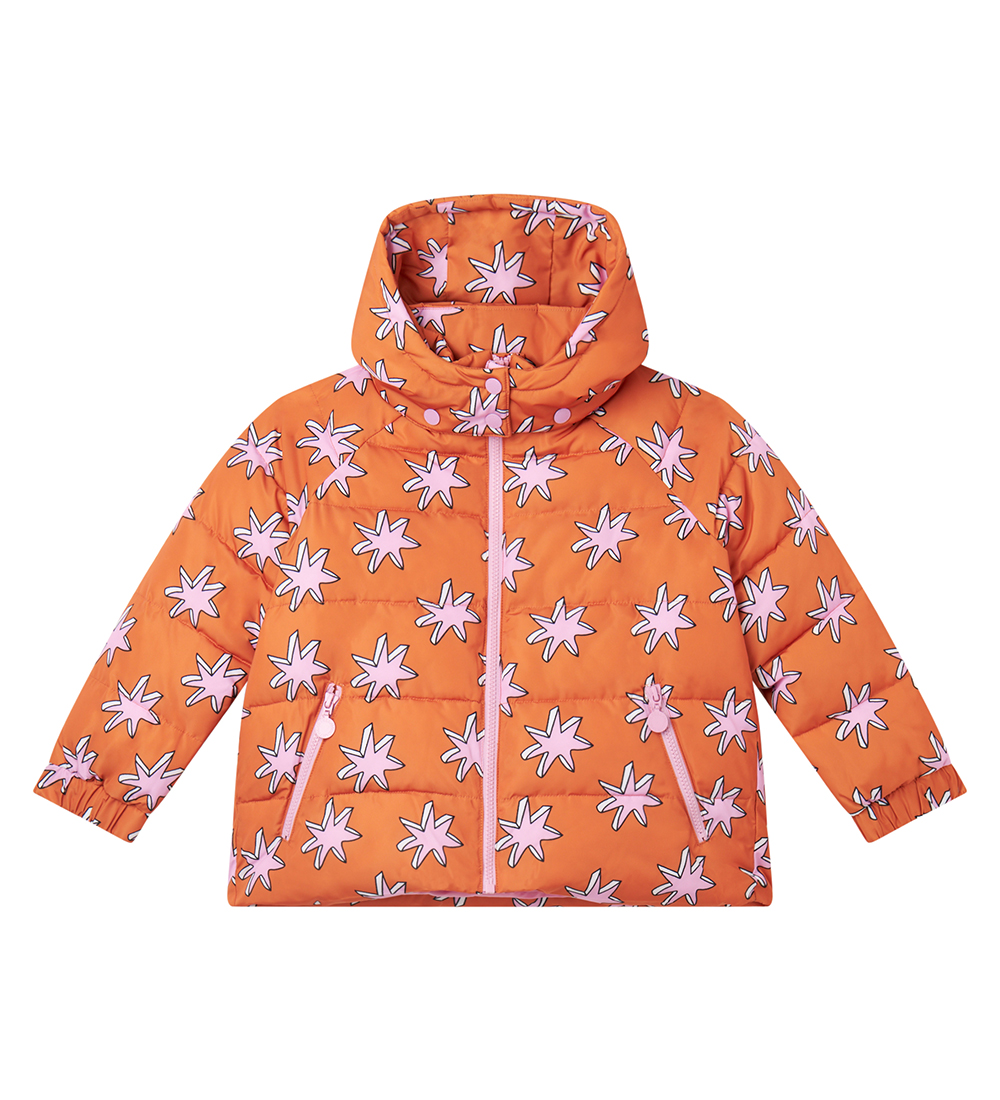 Stella McCartney Kids Polstret Jakke - Oransje/Rosa m. Stjerner